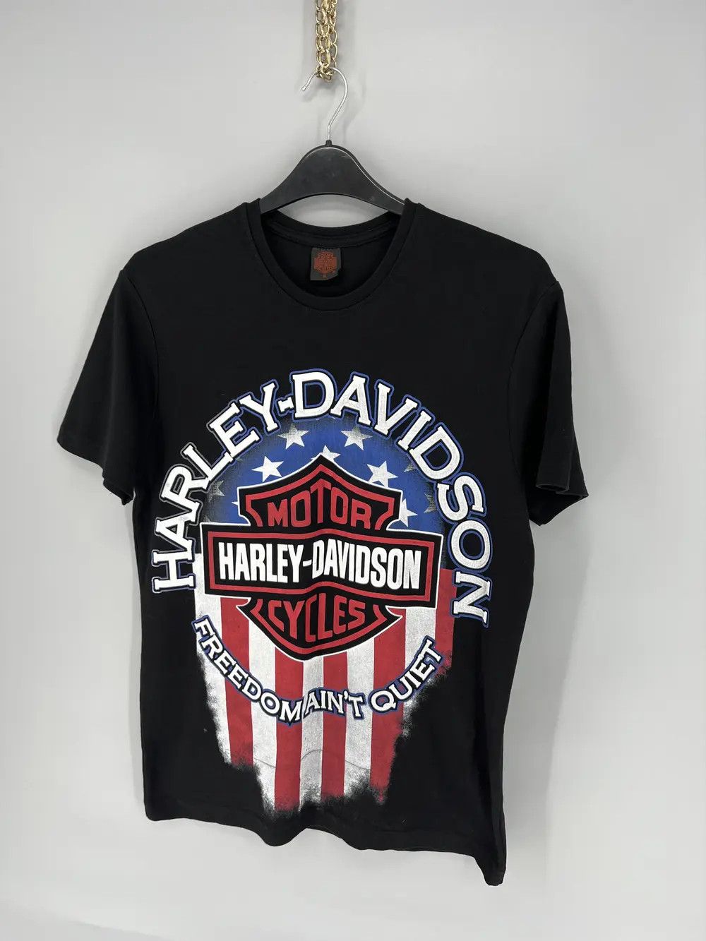 Harley Davidson Y2K Harley Davidson Freedom American Flag Tee Size US XL / EU 56 / 4 - 3 Thumbnail