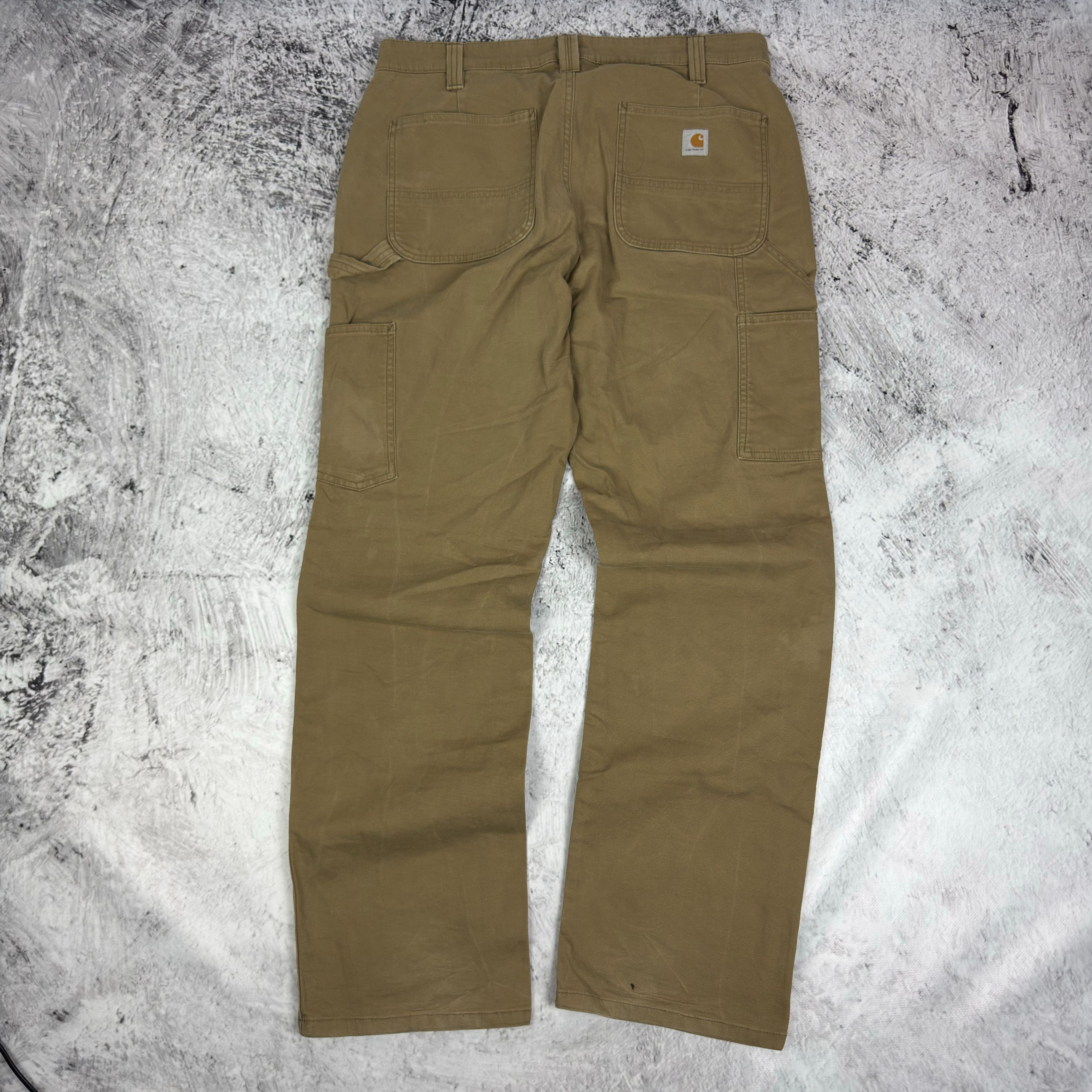 Carhartt Carhartt Women's Beige Cotton Stretch Straight Crawford Pant Size 32" / US 10 / IT 46 - 1 Thumbnail