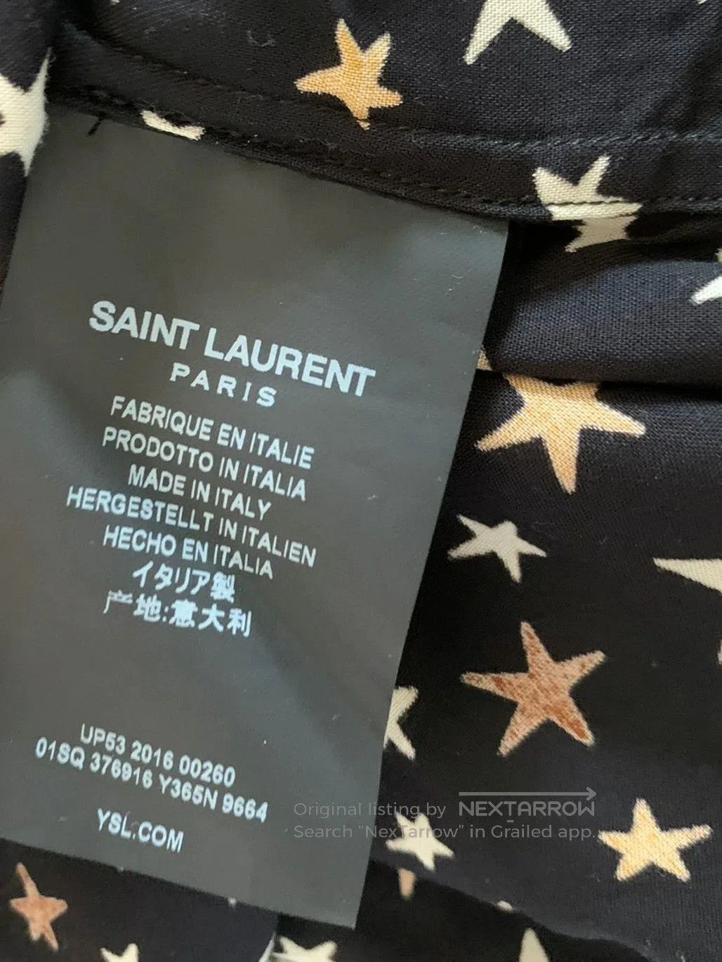 Saint Laurent Paris Saint Laurent Star Print Shirt. Size US M / EU 48-50 / 2 - 4 Thumbnail