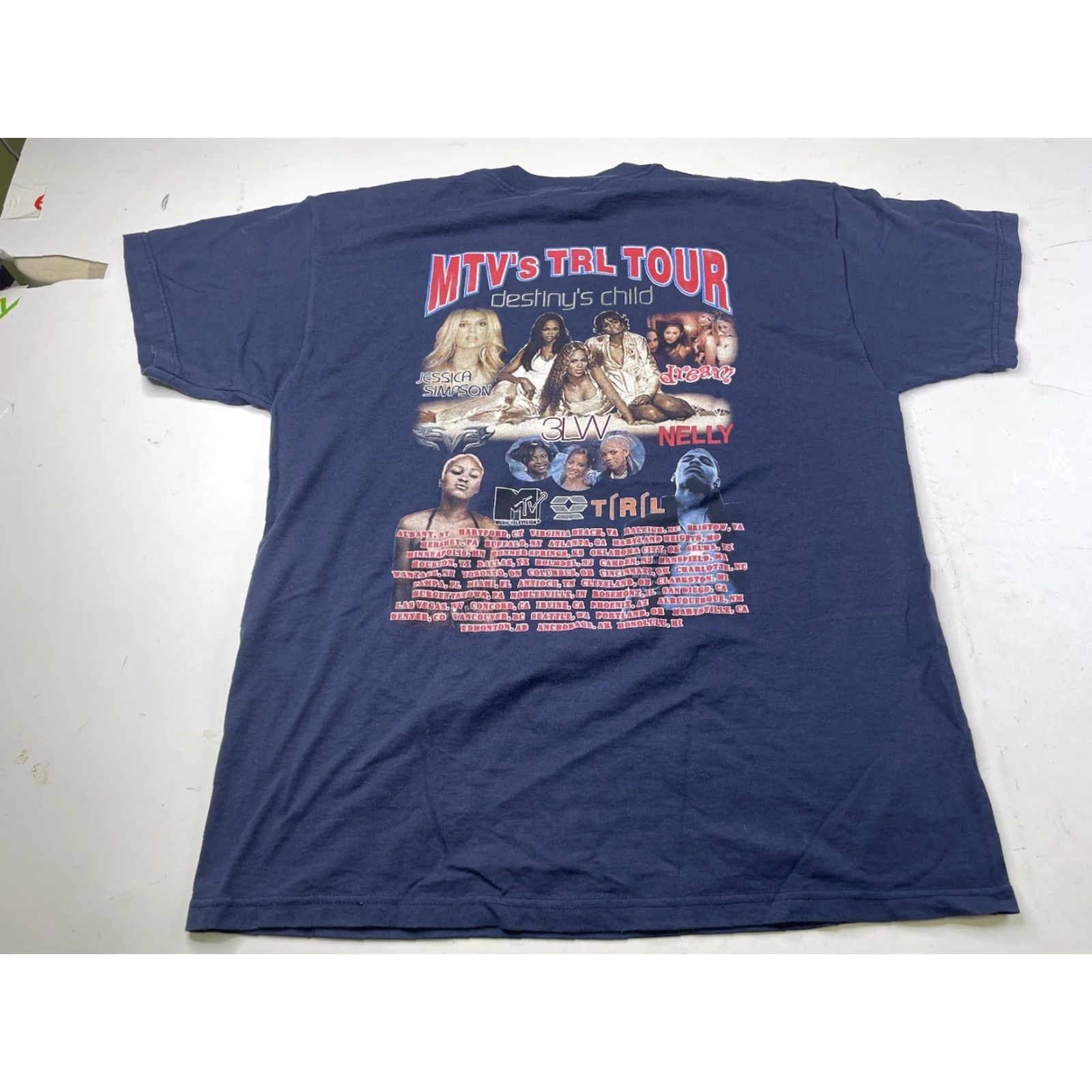 Fruit Of The Loom VINTAGE MTV TRL Tour Destiny’s Child Nelly T-Shirt Fruit of the Loom XL Men Blue 90s Hip Hop Music Short Sleeve Timeframe? Size US XL / EU 56 / 4 - 2 Thumbnail