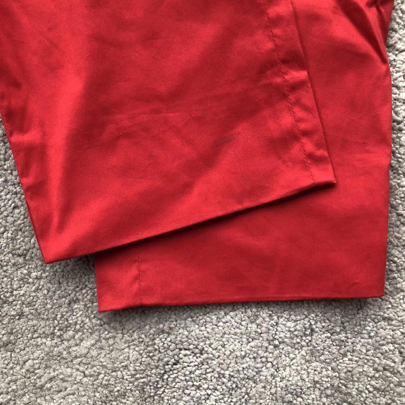 Prada Prada Womens Red Casual Trousers Size 30" / US 8 / IT 44 - 4 Thumbnail