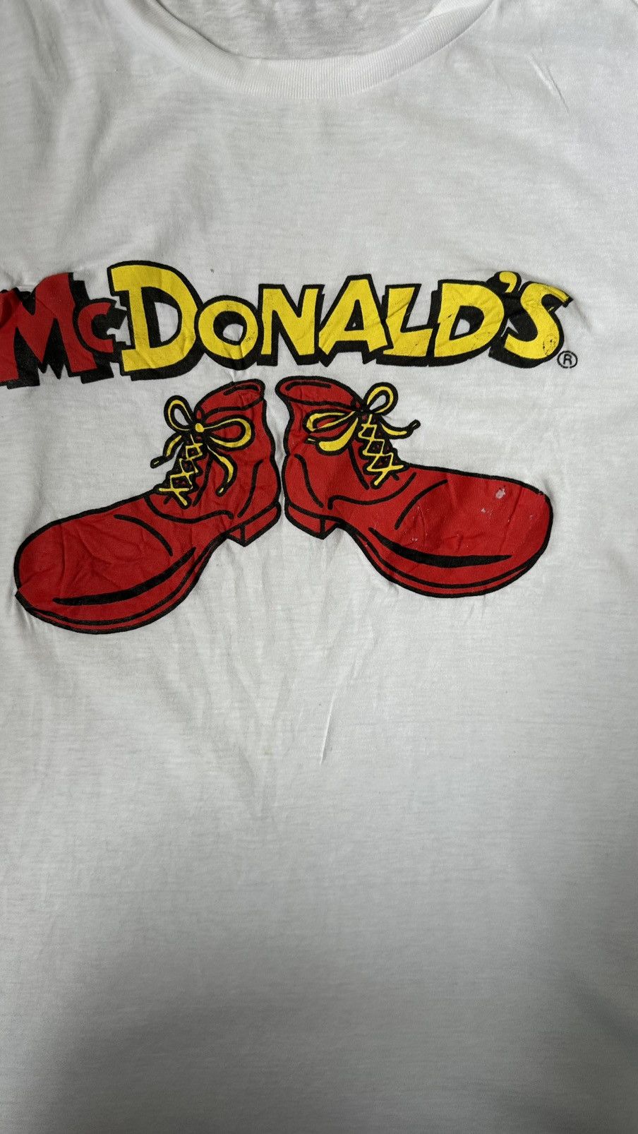 Vintage VINTAGE 80s MCDONALD’S SHOES DESIGN TEE Size US XL / EU 56 / 4 - 2 Thumbnail