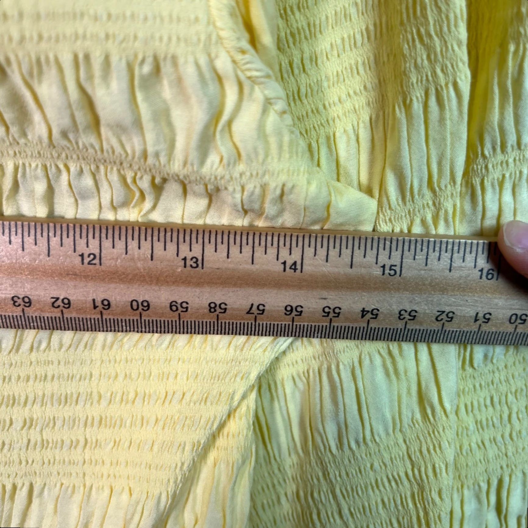 & Other Stories VINTAGE & Other Stories Womens XS Yellow Smocked Long Sleeve Top Size XS / US 0-2 / IT 36-38 - 5 Thumbnail