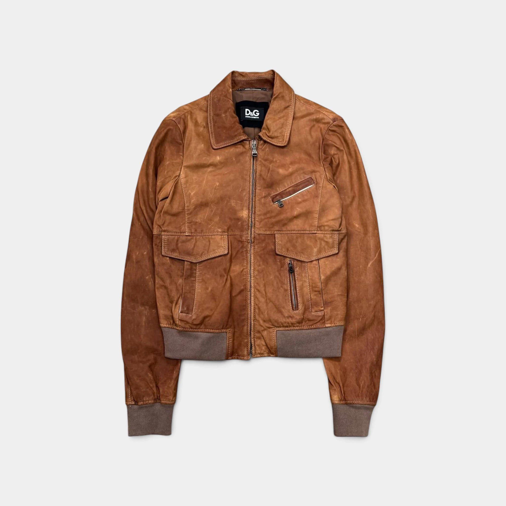 Dolce & Gabbana Dolche and gabbana lamb skin leather jacket | Grailed