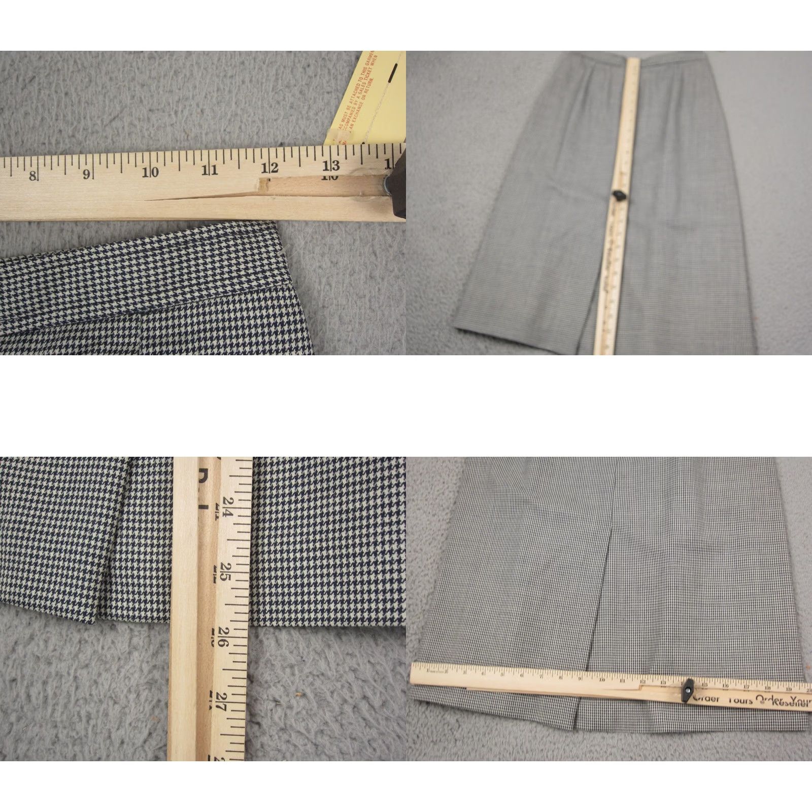 Evan Picone VINTAGE Evan Picone Skirt Womens 8 Gray Houndstooth 100% Wool A-Line 70s 80s 90s City Size 30" / US 8 / IT 44 - 8 Thumbnail