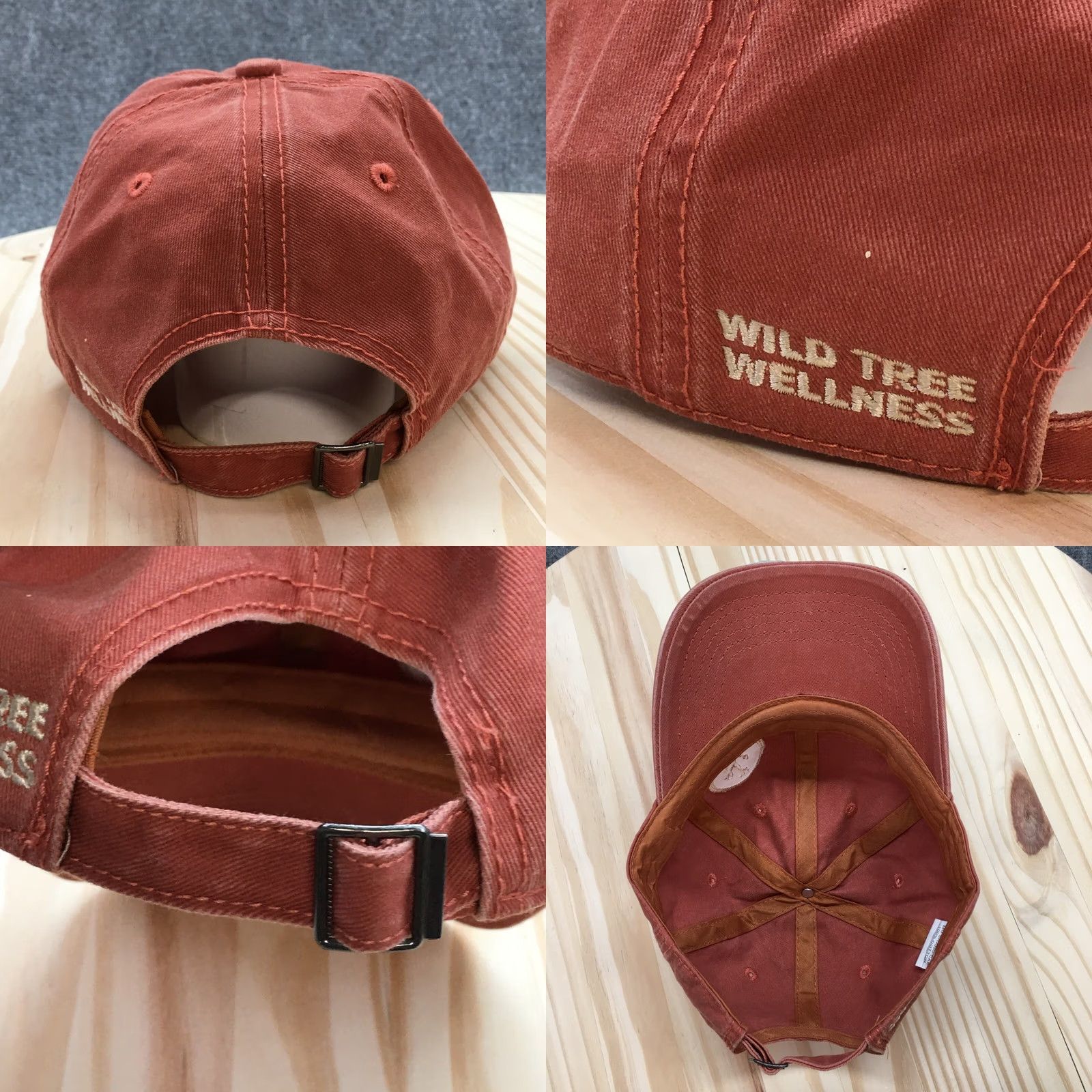 Vintage Wild Tree Wellness Baseball Hat Mens Brown OS Curved Brim Embroidered Logo Size ONE SIZE - 8 Thumbnail