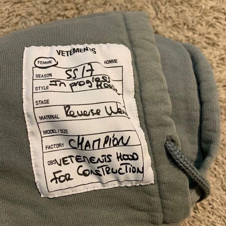 Vetements Vetements Grey Ripped Hoodie S Size Size US S / EU 44-46 / 1 - 3 Thumbnail
