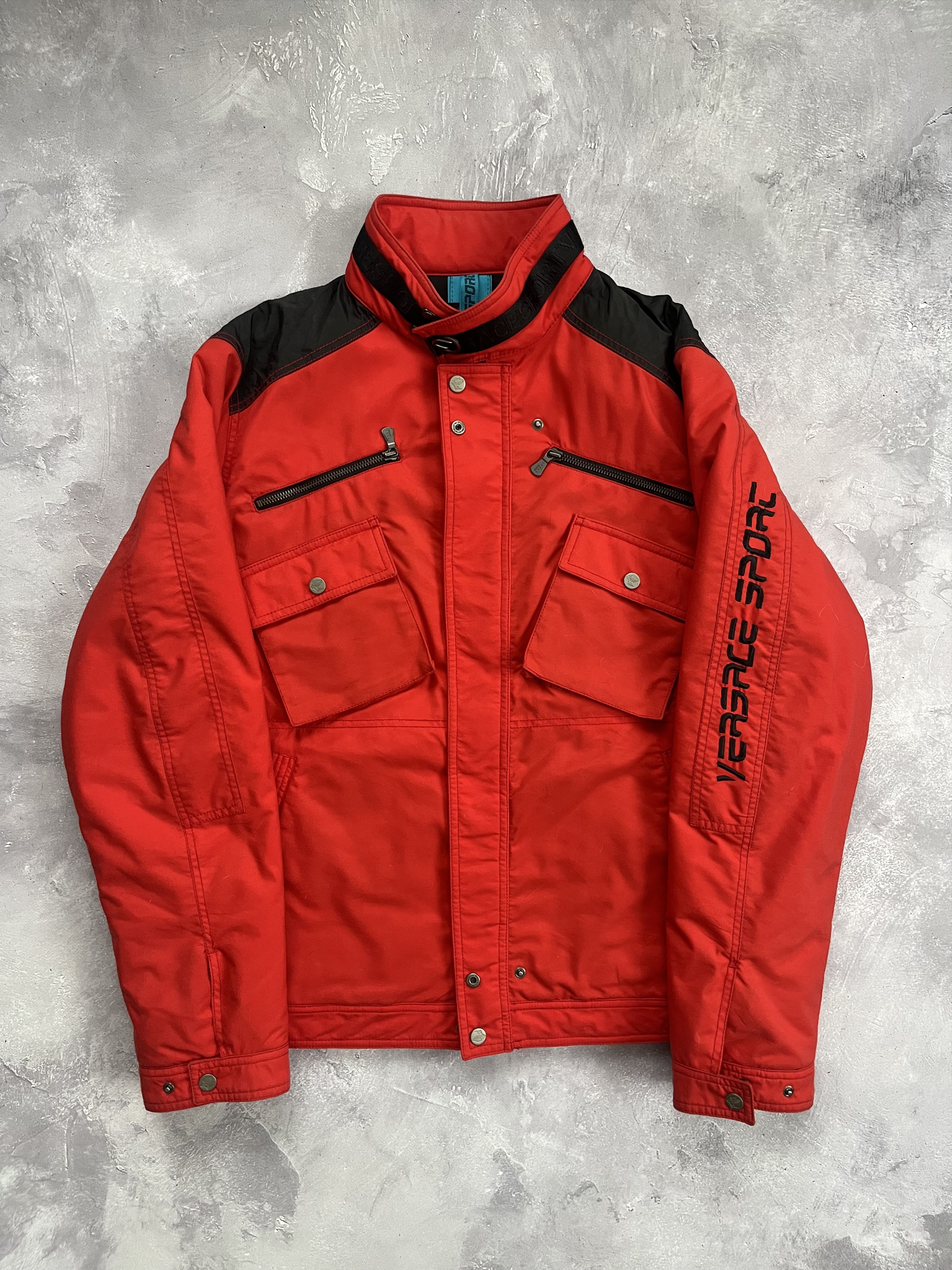 Versace Vintage Versace Sport Diaplex Biker Jacket Style Red Logo Size US L / EU 52-54 / 3 - 2 Thumbnail