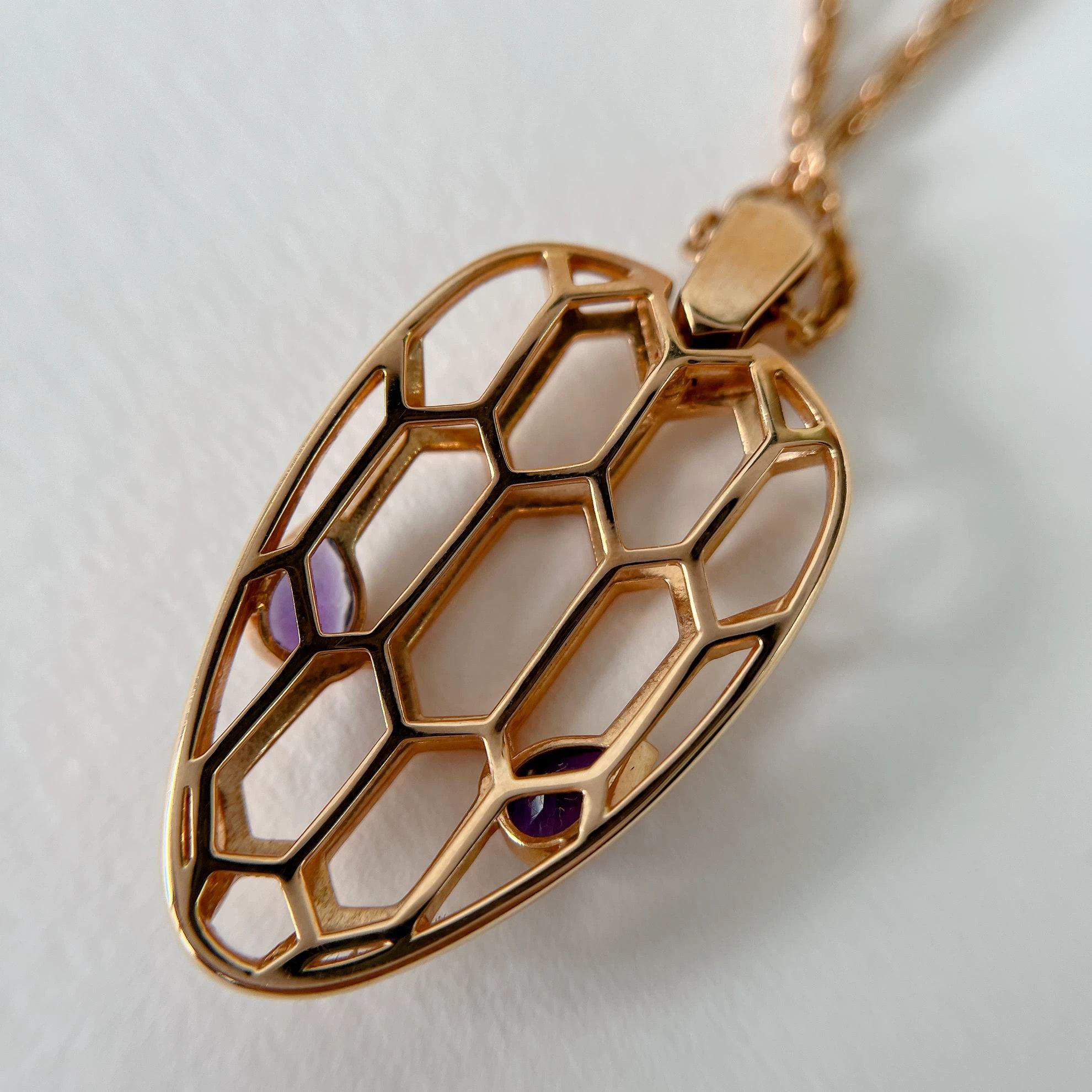 Bvlgari Bvlgari SERPENTI Openwork Amethyst Necklace 3938 Size ONE SIZE - 4 Thumbnail