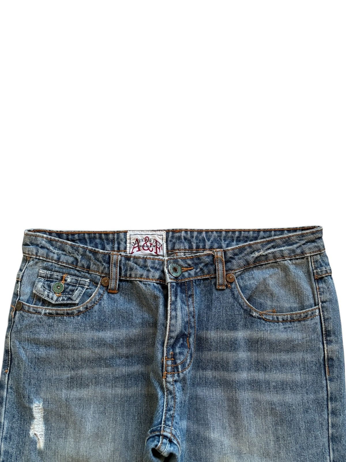 Japanese Brand × Tornado Mart Vintage Japanese Brand Mud Wash Distressed Ripped Flare Jean Size US 32 / EU 48 - 4 Thumbnail