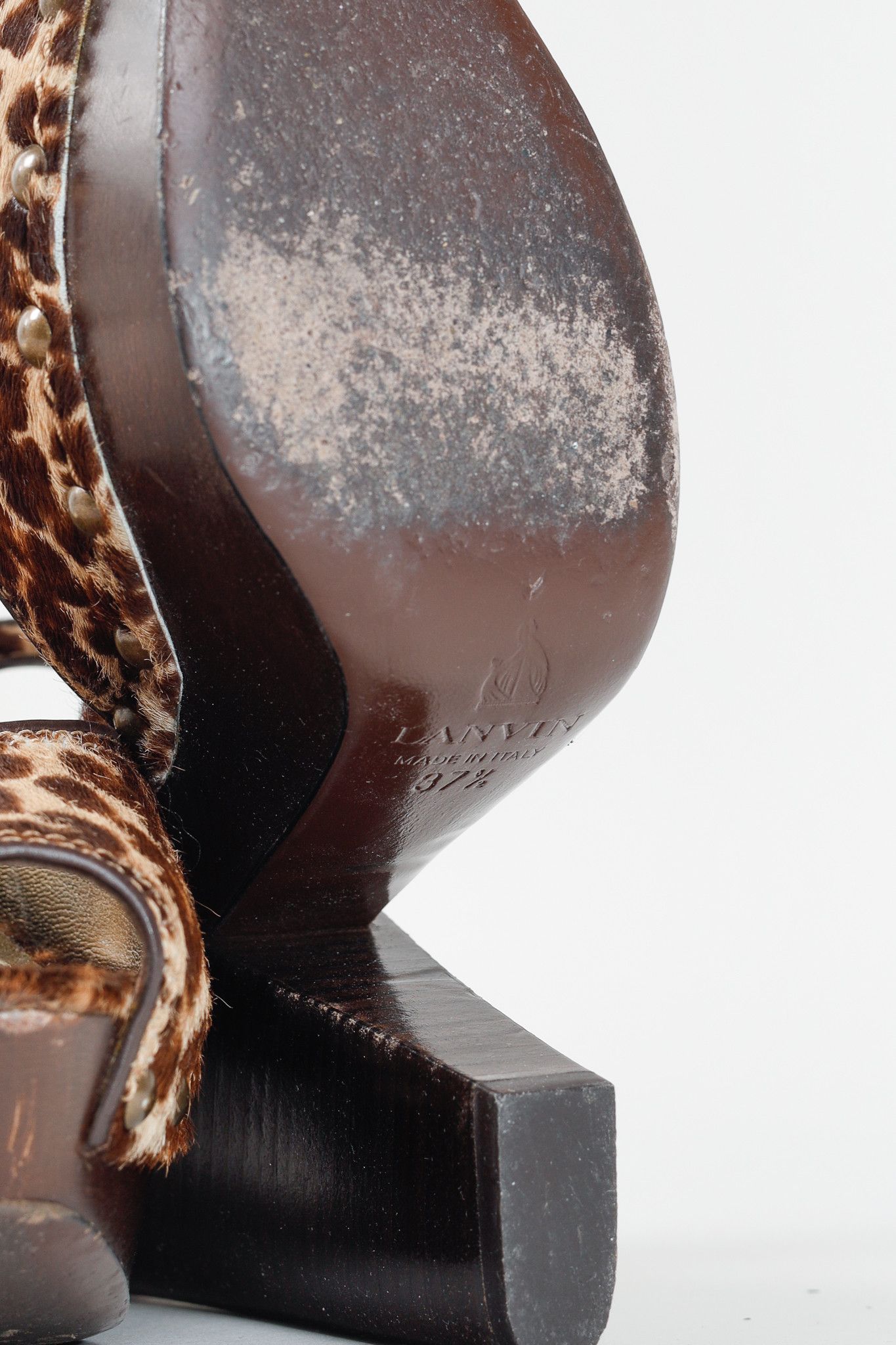 Lanvin Lanvin AW/13 Brown Leopard Pony Hair Platform Heels Size US 7 / IT 37 - 5 Thumbnail
