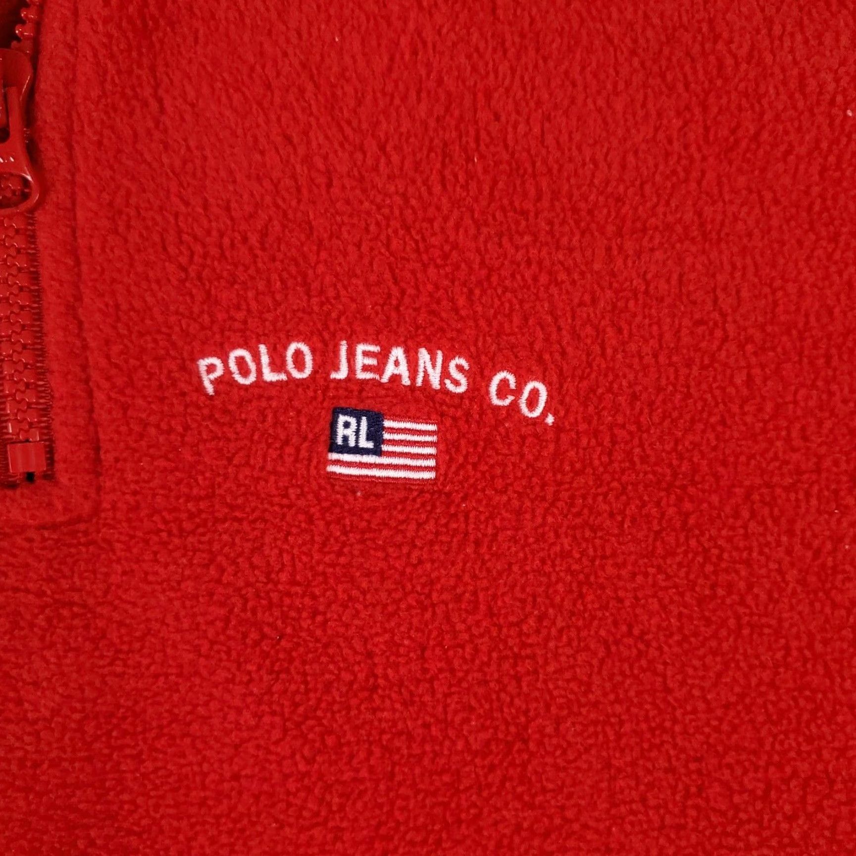 Polo Ralph Lauren Polo Ralph Lauren Sweater Mens Medium Red Fleece 1/4 Zip Up Pullover Sweatshirt Size US M / EU 48-50 / 2 - 2 Thumbnail