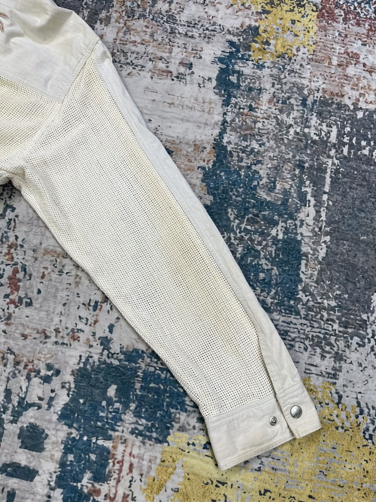 Jean Charles De Castelbajac Castelbajac Hybrid Net Perforated Safari Jacket Size US L / EU 52-54 / 3 - 7 Thumbnail