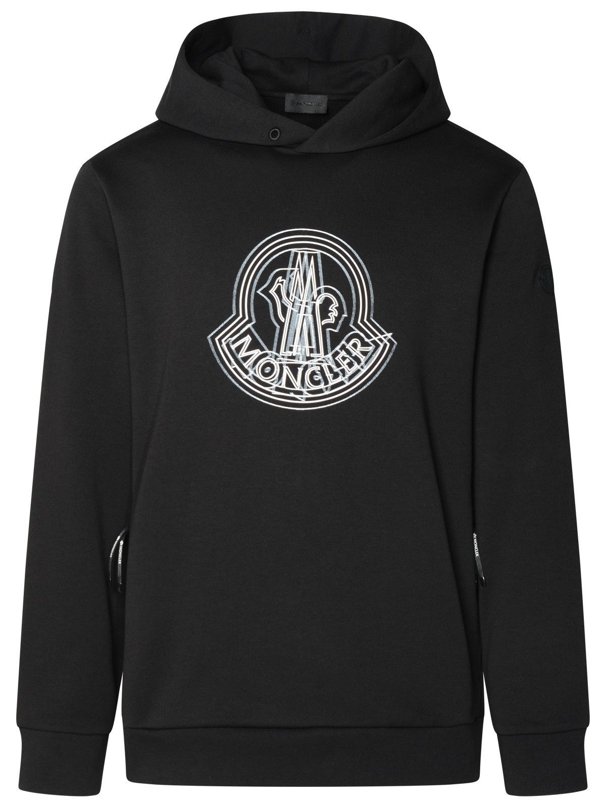 image of Moncler Black Cotton Sweatshirt, Men's (Size 2XL)