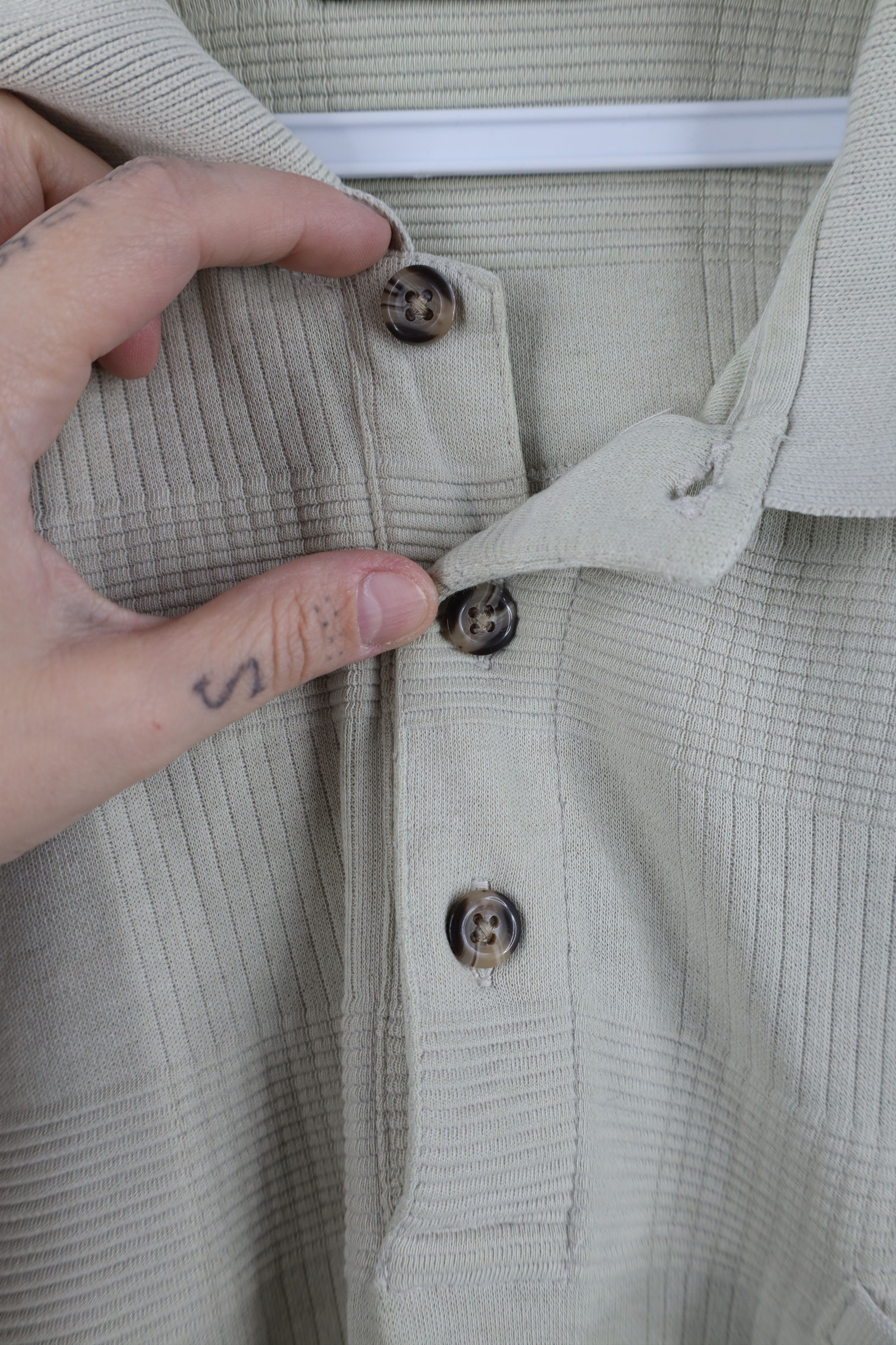 Vintage Vintage 90s Streetwear Knit Long Sleeve Pullover Polo Shirt Size US XL / EU 56 / 4 - 7 Thumbnail