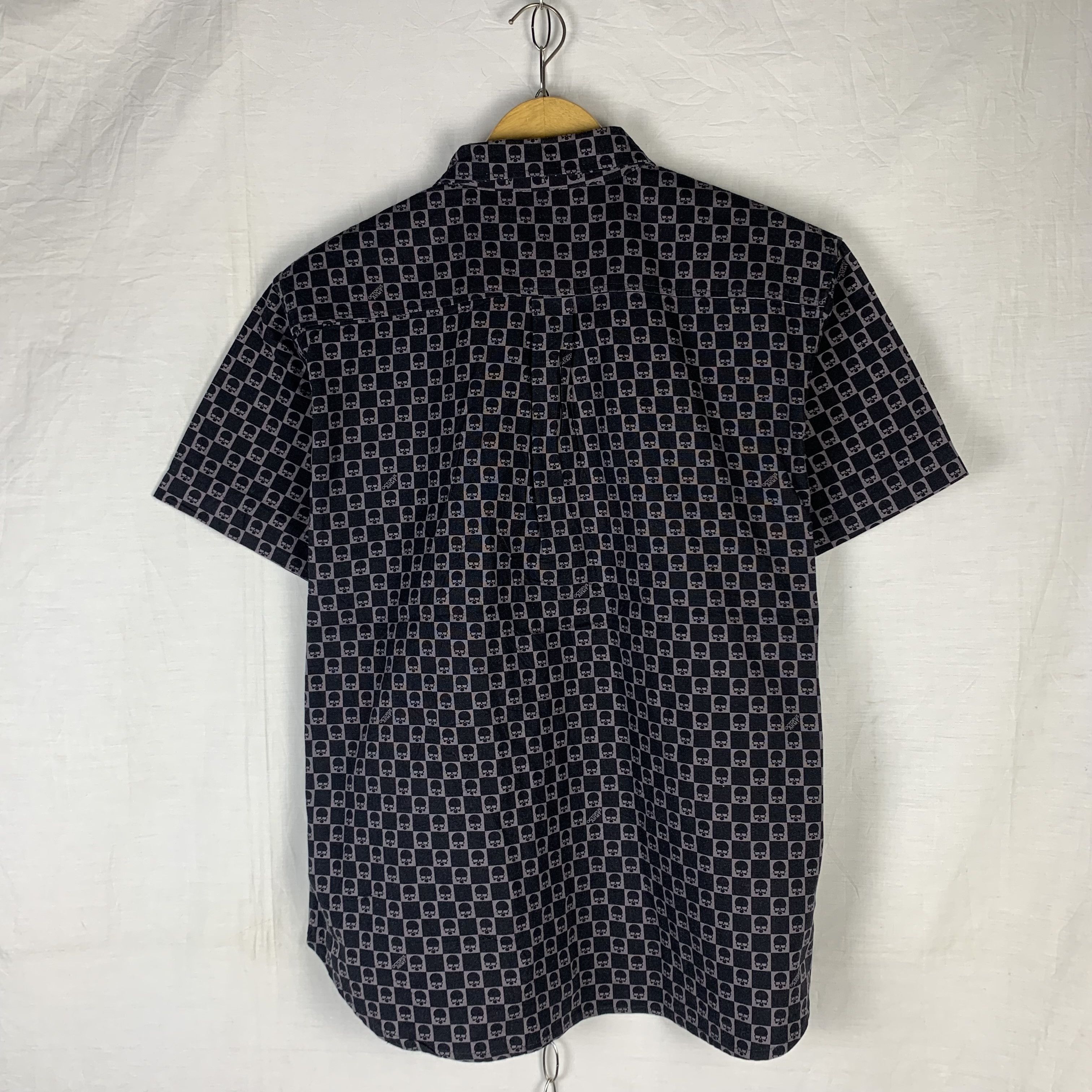 Japanese Brand Octopus Army Checkered Skulls Button Up Shirt Y2K Size US M / EU 48-50 / 2 - 2 Thumbnail
