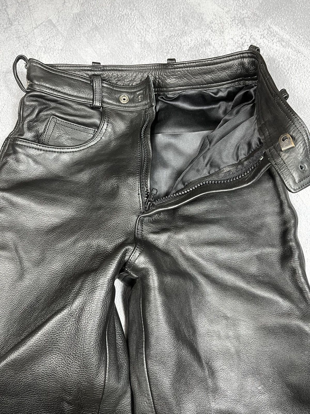 Leather × Vintage Vintage Y2K Leather pants biker opuim kadoya style size 26 Size 26" / US 2 / IT 38 - 9 Thumbnail