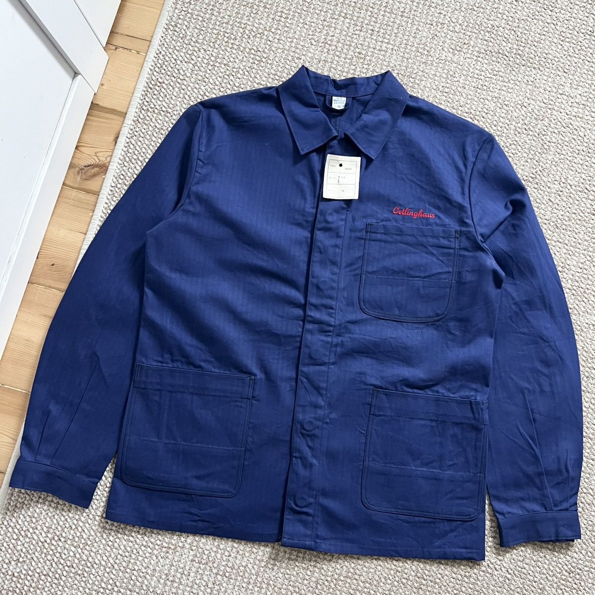 Le Laboureur German herringbone HBT mechanic deadstock works jacket Size US L / EU 52-54 / 3 - 1 Thumbnail