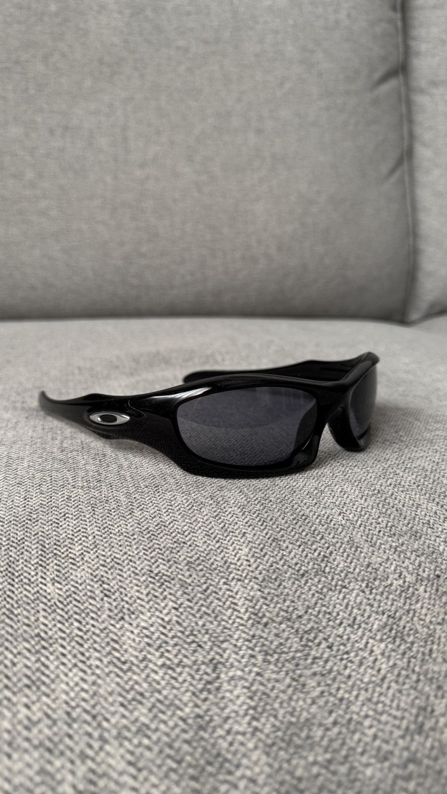 Oakley Vintage Oakley Monster Dog Polished Black Wrap Sunglasses Size ONE SIZE - 6 Thumbnail