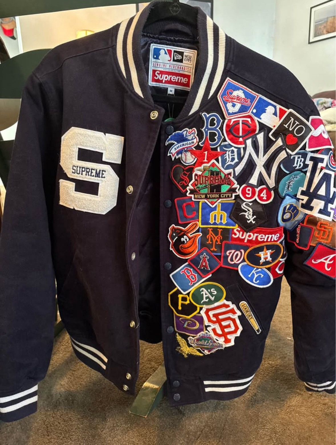 Supreme Supreme X New Era MLB Varsity Jacket Size US M / EU 48-50 / 2 - 1 Thumbnail