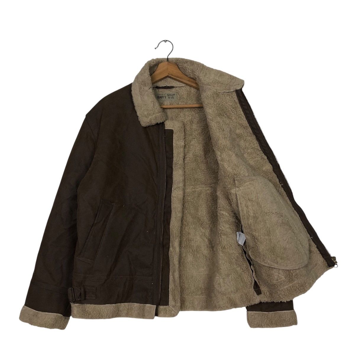 Japanese Brand 📌Vintage Leather Jacket Baffy Shearling Blanket B3 Design Size US M / EU 48-50 / 2 - 12 Thumbnail