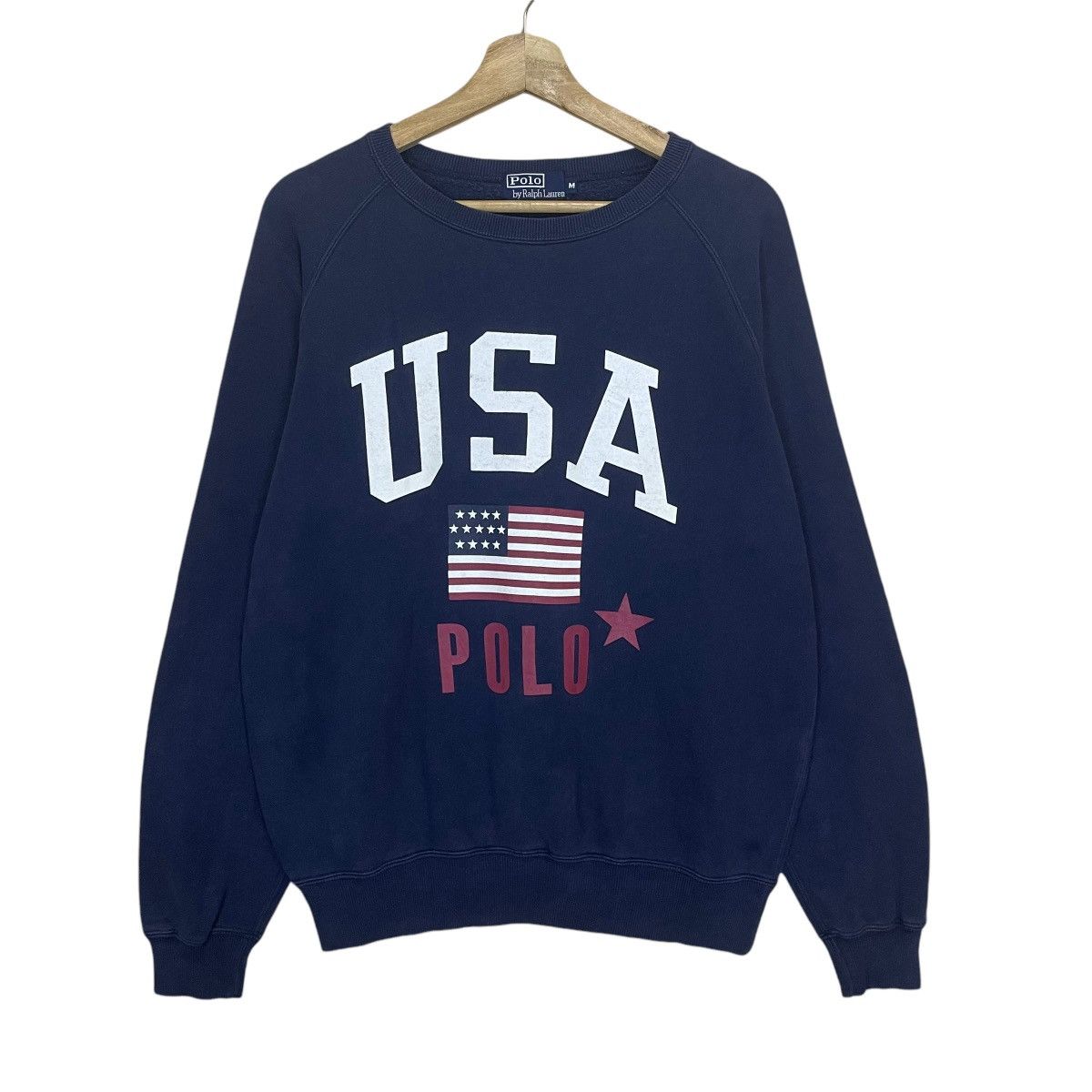 Polo Ralph Lauren Vintage 90s Ralph Lauren Polo Usa Crewneck Sweatshirt Size US M / EU 48-50 / 2 - 1 Thumbnail