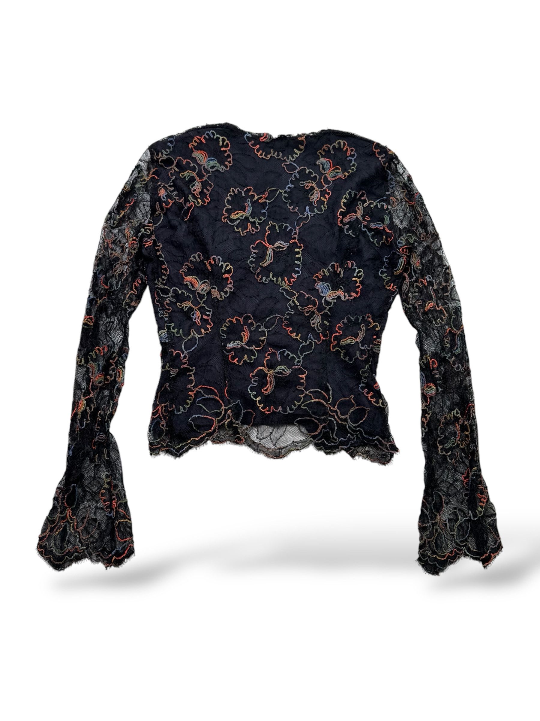 Japanese Brand Vintage Cropped Blouse With Mesh Sleeve W198(V9) Size M / US 6-8 / IT 42-44 - 3 Thumbnail