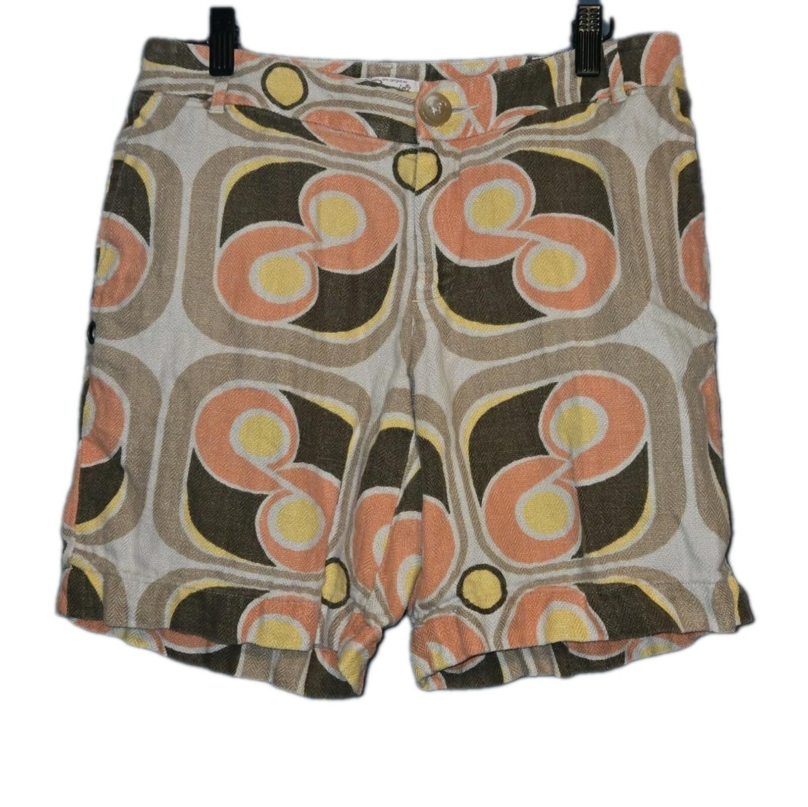 Original Penguin Original Penguin Women's Bermuda Linen Shorts Orange Tan 4 Size 27" / US 4 / IT 40 - 1 Thumbnail