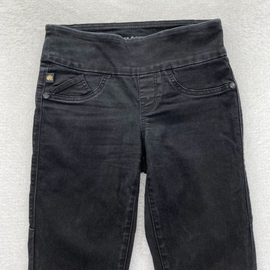Vintage Rock & Republic Denim Rx Fever Pull On Crop Jeans Women's Black 2 Stretch Denim Slim Crop Jeans Womens 26in inseam 24in Size 26" / US 2 / IT 38 - 2 Thumbnail