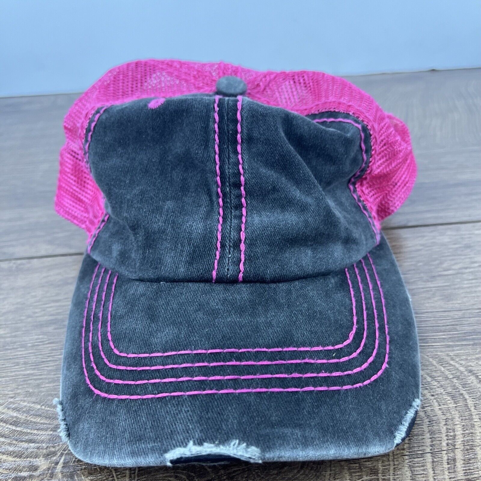 Other Plain Gray Pink Baseball Hat Gray Adjustable Hat Gray Adult Size ONE SIZE - 1 Thumbnail