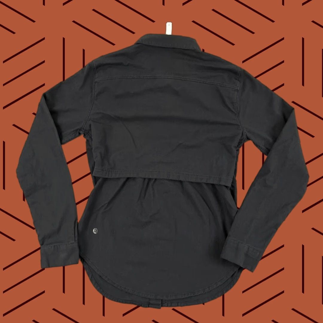 Lululemon LULULEMON Shirt Womens Size 4 Faded Black Snap Up Long Sleeve Career Office Top Size S / US 4 / IT 40 - 1 Thumbnail