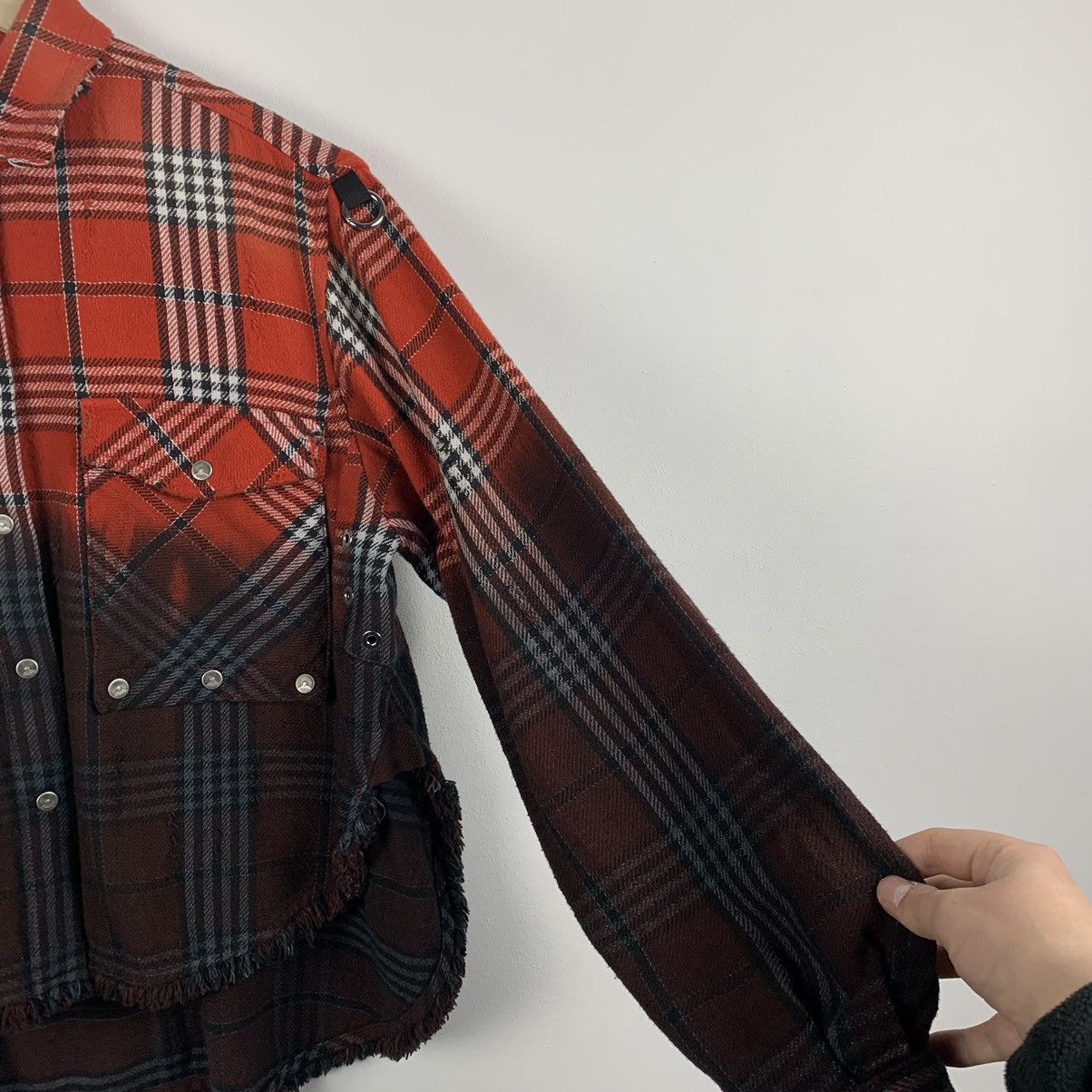 Diesel Diesel Avant Garde Punk Blouse Shirt Plaid Multi Pocket Y2K Size S / US 4 / IT 40 - 6 Thumbnail