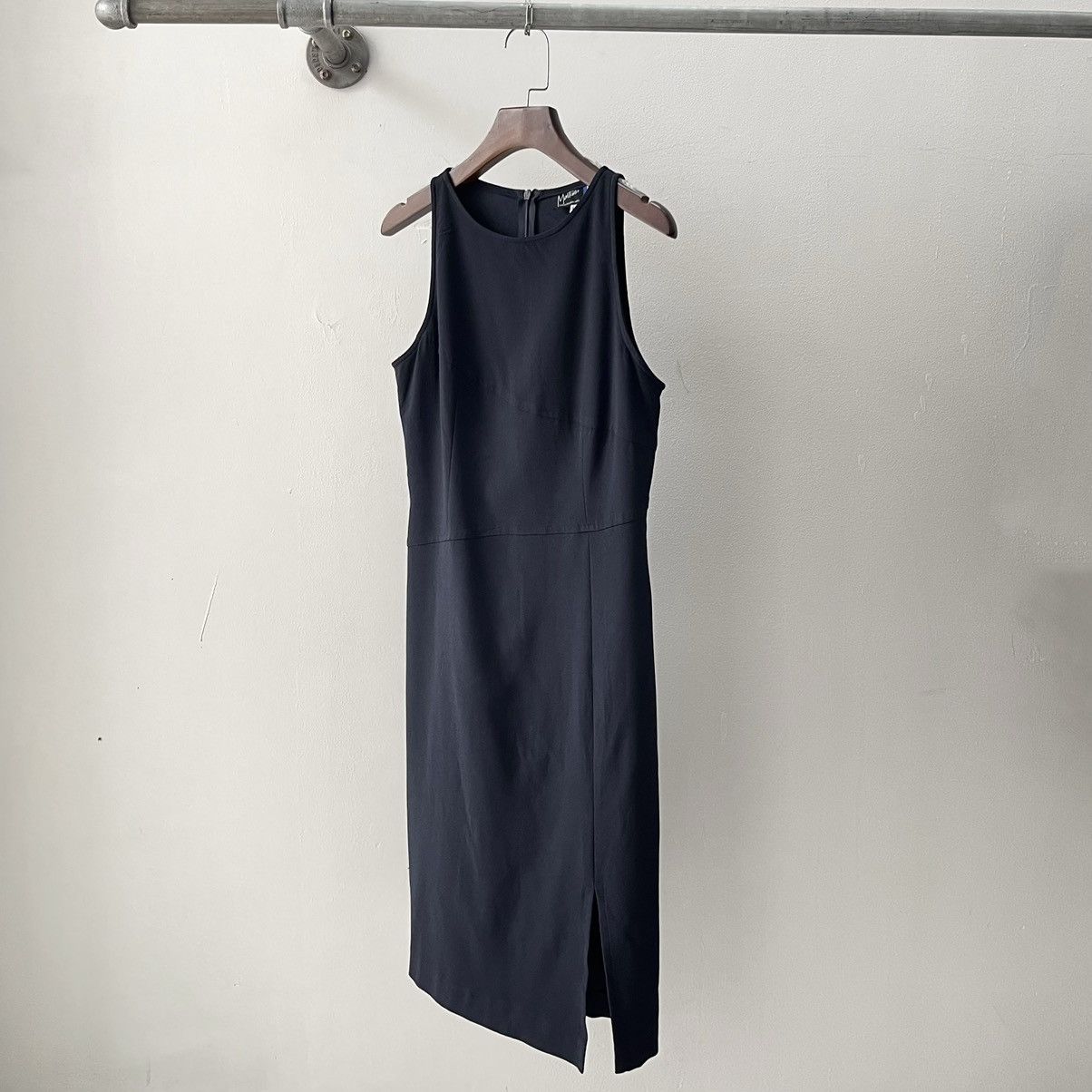 Vintage 90s Claude Montana Blu Midi Dress