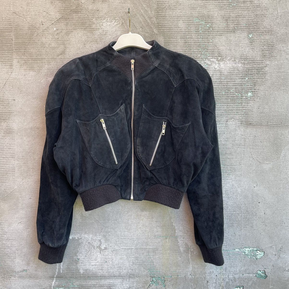 Thierry Mugler × Vintage 80’s-90’s THIERRY MUGLER ARCHIVE CROPPED BOMBER JACKET Size M / US 6-8 / IT 42-44 - 16 Thumbnail