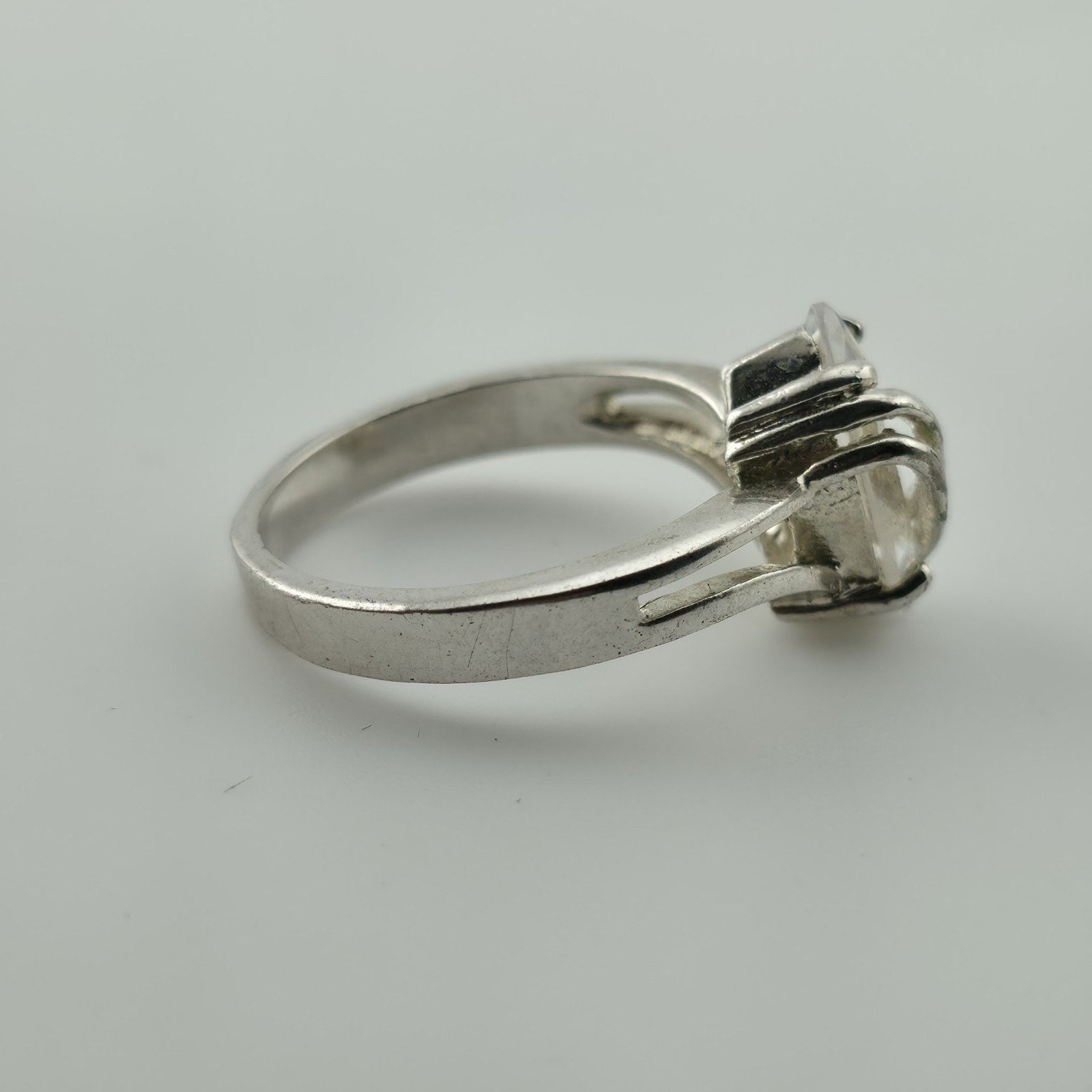 Other Sterling Silver Marquise CZ Ring Size 5.75 Vintage Size ONE SIZE - 3 Thumbnail