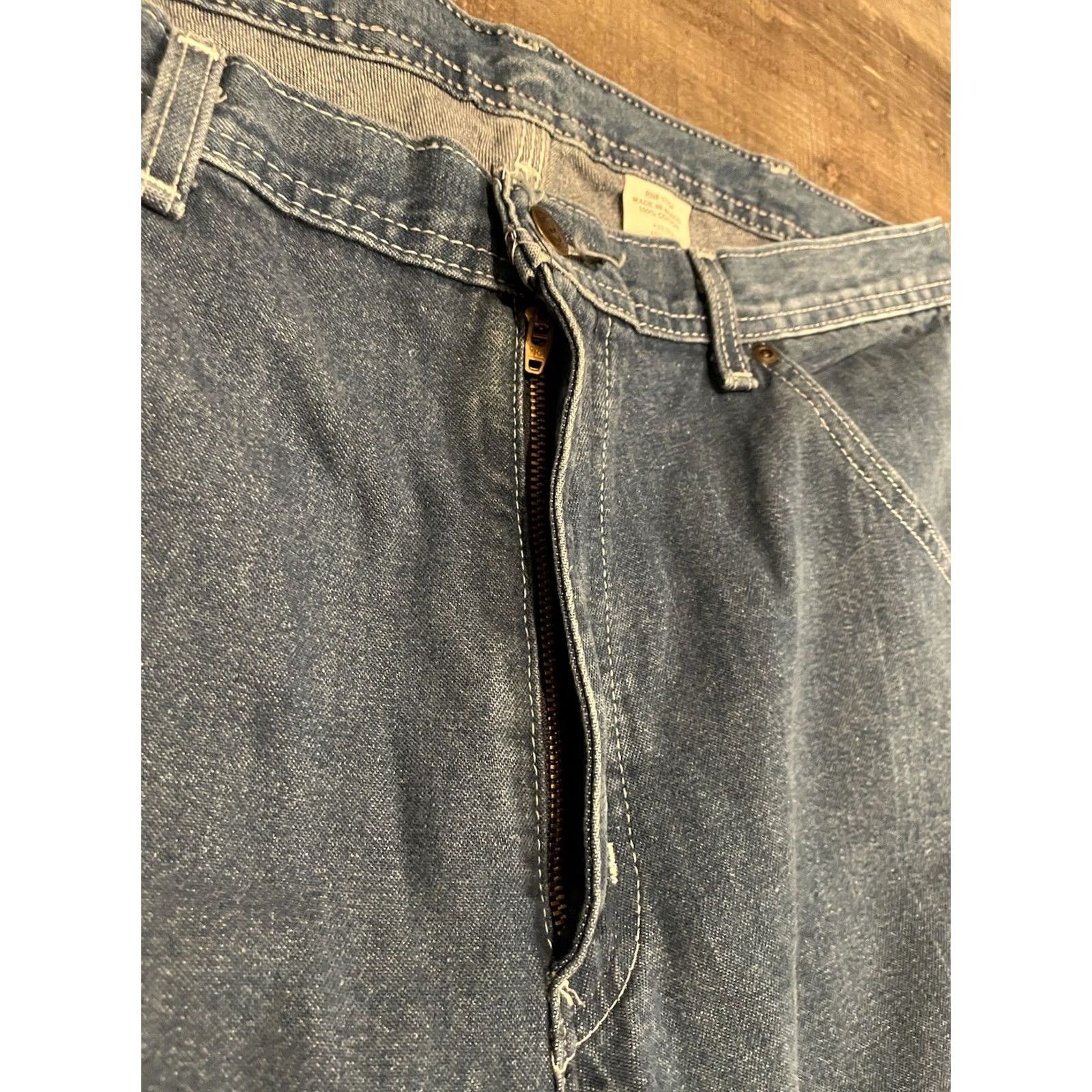 Vintage Key Jeans Jeans 38x32 Blue Denim Straight Leg Workwear Mens Big & Tall 38in Inseam 32in Cotton Blend Size US 38 / EU 54 - 6 Thumbnail