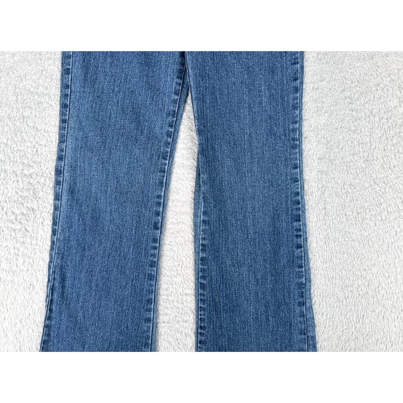Vintage VINTAGE Andre Ferre Jeans Juniors 3 Blue Denim Flared Bootcut Low Rise Ramie Blend 26x30 Womens Jeans Size 26" / US 2 / IT 38 - 3 Thumbnail
