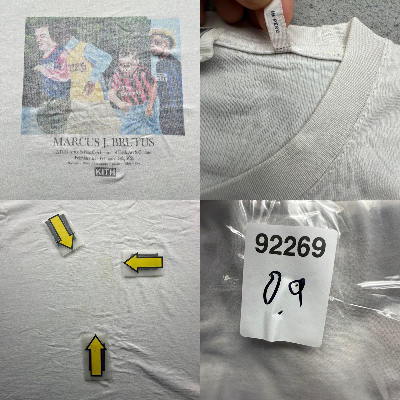 Kith VINTAGE Marcus J. Brutus KITH Art T-Shirt Mens XL Short Sleeve Graphic 21SS White Size US XL / EU 56 / 4 - 8 Thumbnail