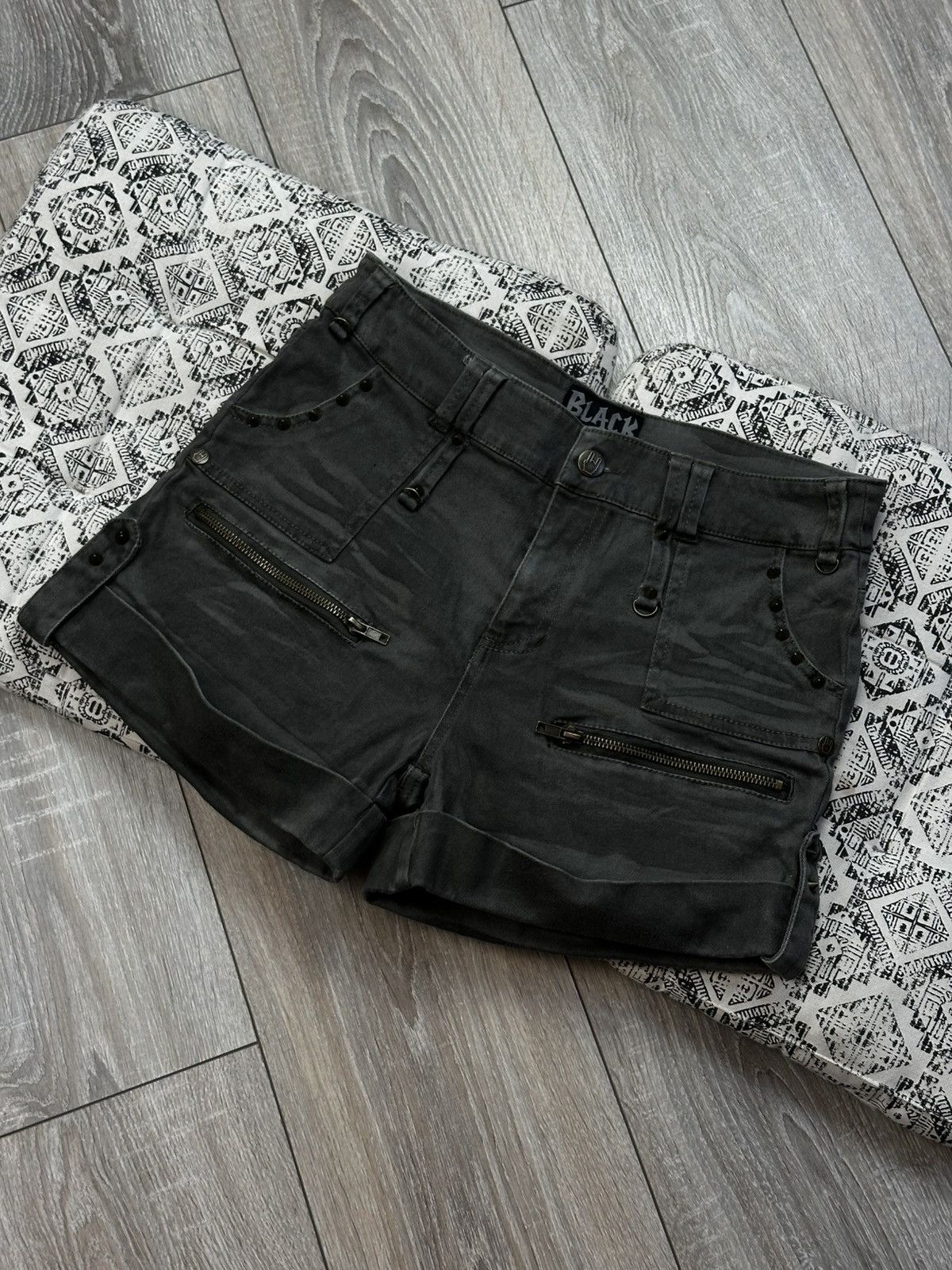 Other Designer Gothic Y2k Shorts Opium Metal Size 27" / US 4 / IT 40 - 2 Thumbnail
