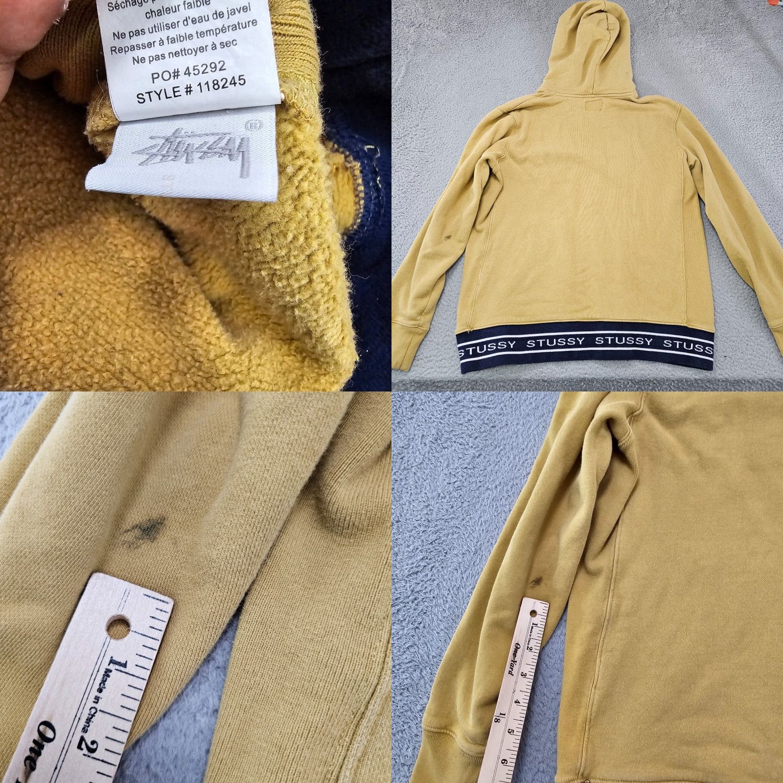 Vintage VINTAGE Stussy Sweater Mens Size Small Yellow Hoodie Cotton Knit Pullover Y2K Sweatshirt Size US S / EU 44-46 / 1 - 8 Thumbnail