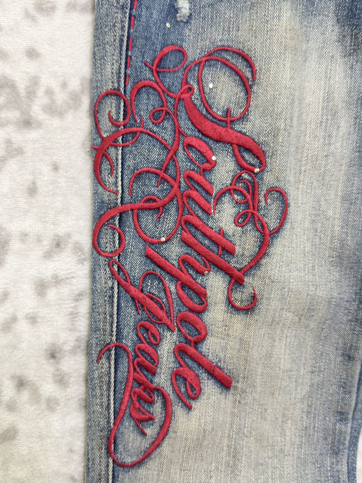 Southpole Vintage Southpole Y2K Flared Tribal Embroidery Denim Size US 29 - 8 Thumbnail