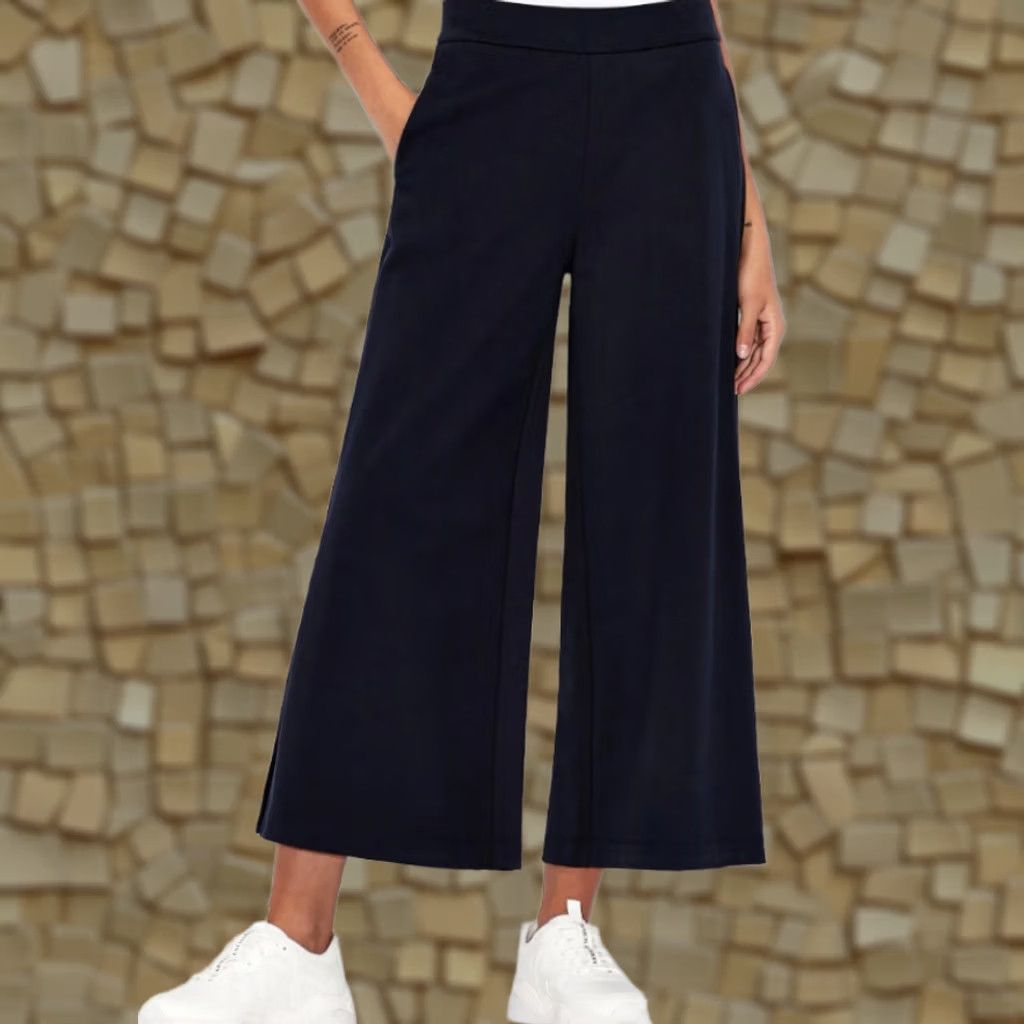 Armani Exchange Armani Exchange Womens Sweatpants Black XL Wide Leg Side Slit Baggy Pants Size 40" / US 18 - 1 Thumbnail