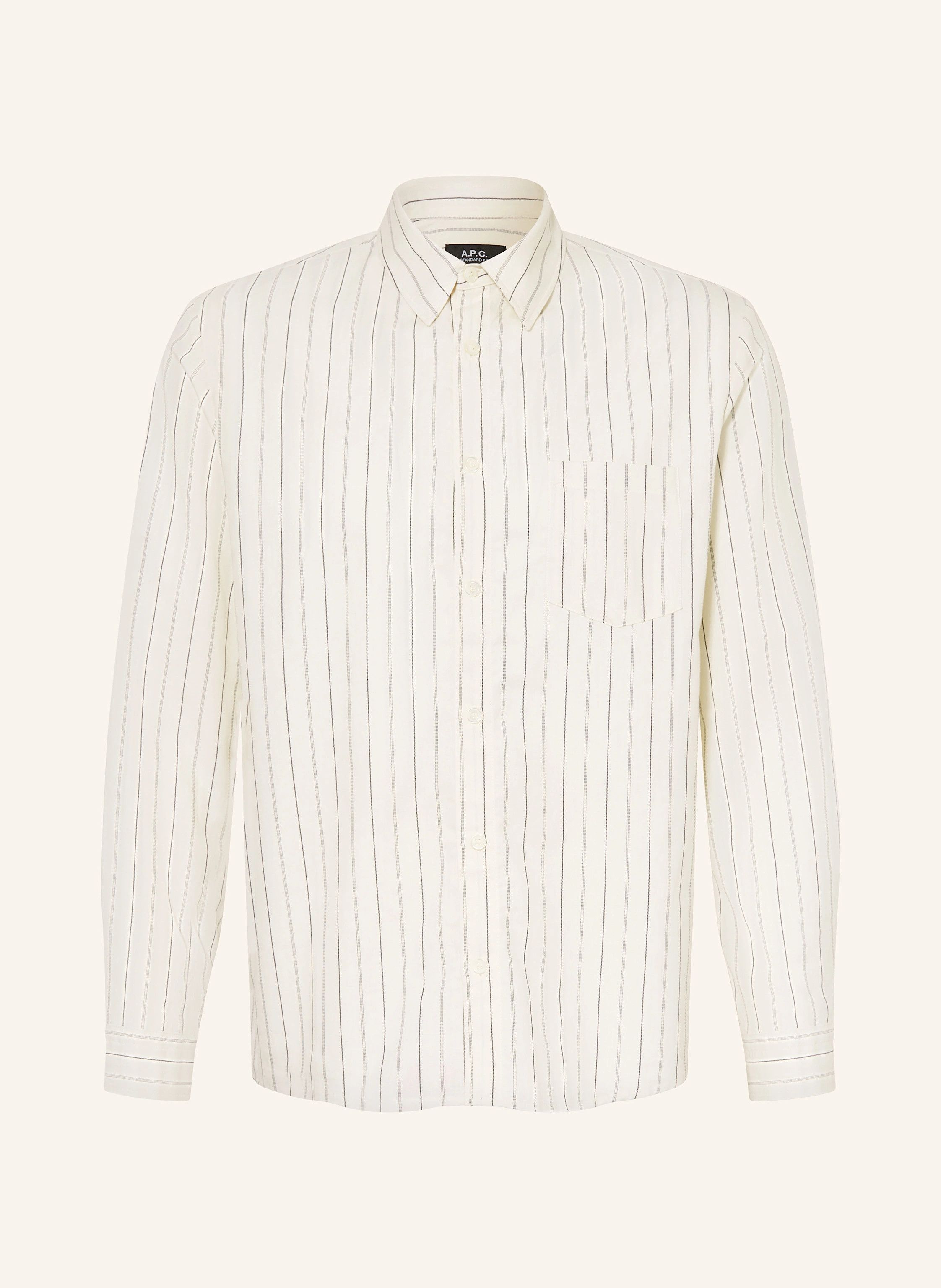 A.P.C. o1mle1125 Clement Shirt in Ecru Size US M / EU 48-50 / 2 - 1 Thumbnail
