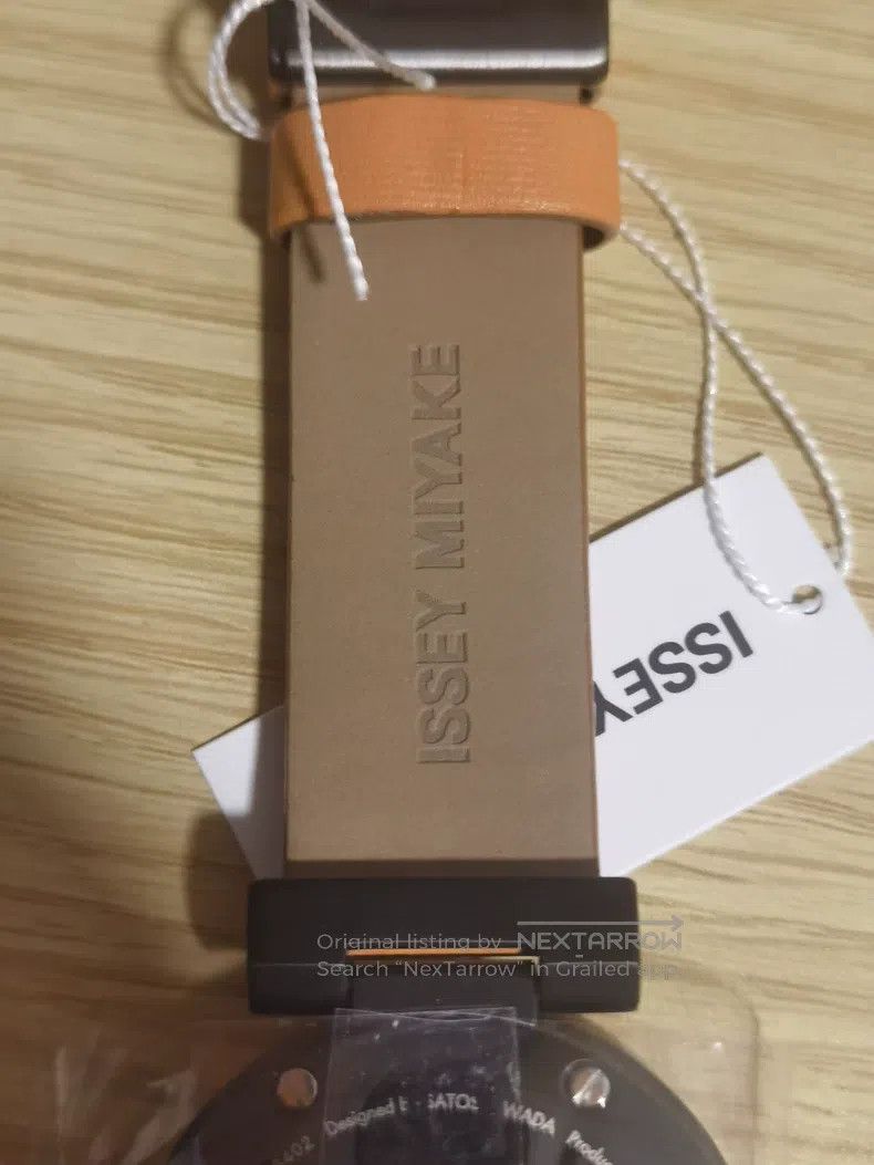 Issey Miyake Issey Miyake Watch with Black Dial and Orange Leather Stra Size ONE SIZE - 8 Thumbnail