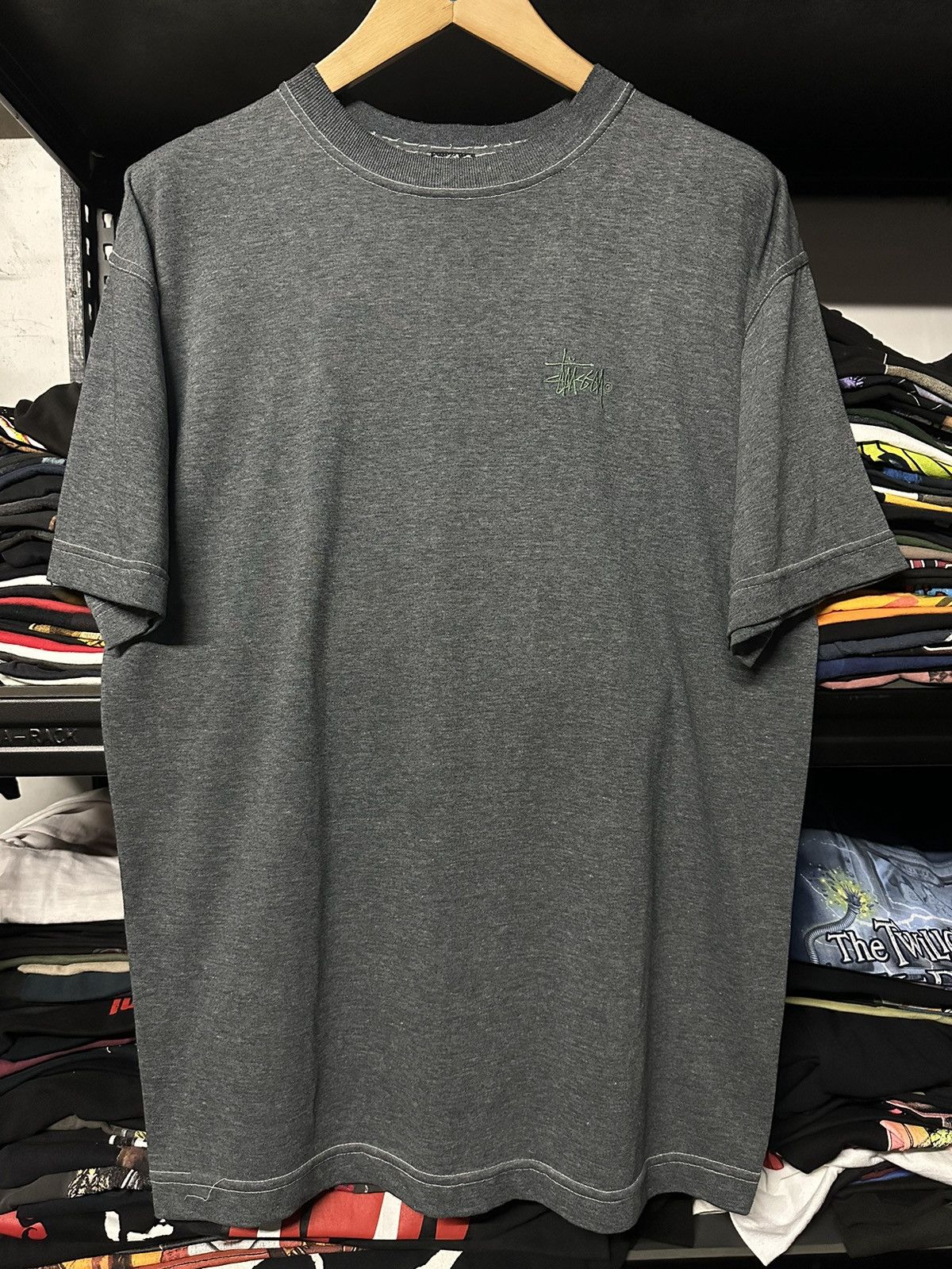 Stussy × Vintage Vintage Stussy Embroidered Logo Faded Oversize Tee Size US XL / EU 56 / 4 - 2 Thumbnail