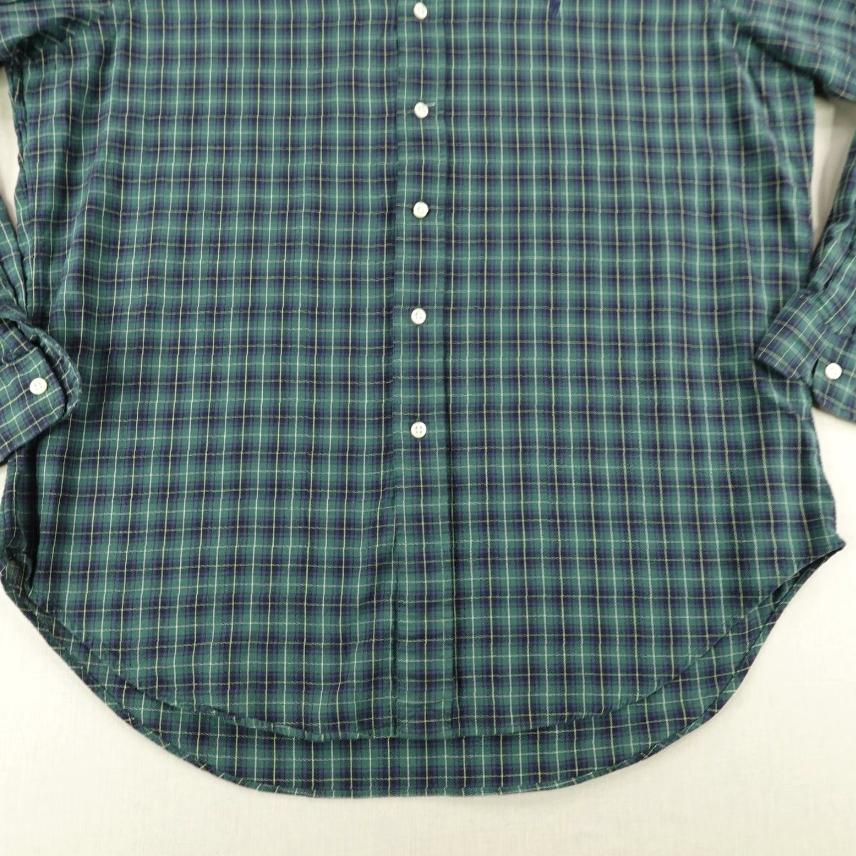 Ralph Lauren RALPH LAUREN Plaid Button-Up Shirt Mens Large Green Tartan Long Sleeve Collared Workwear Size US L / EU 52-54 / 3 - 4 Thumbnail