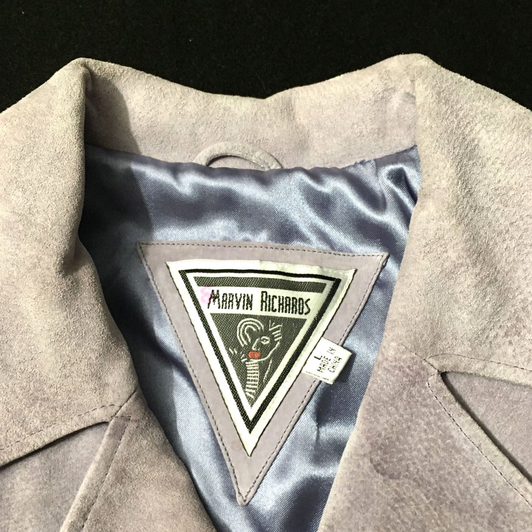 Vintage VINTAGE Marvin Richards Suede Jacket Western Boho Lavender Purple Fringe Pockets Button Long Sleeve Short Jacket Womens L Size L / US 10 / IT 46 - 2 Thumbnail