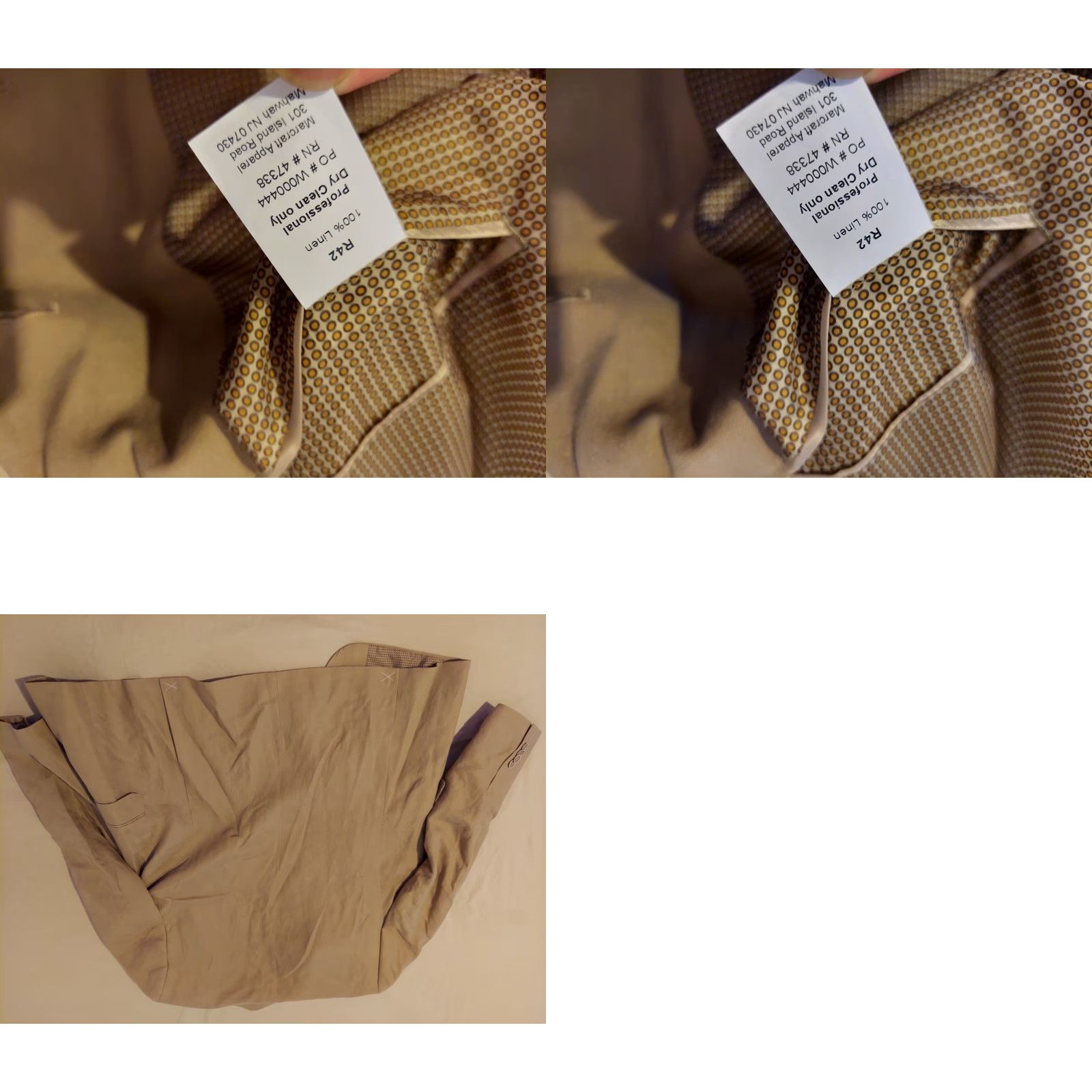 Tommy Hilfiger Tommy Hilfiger Linen Blazer 42R Mens Khaki Size 42R - 8 Thumbnail