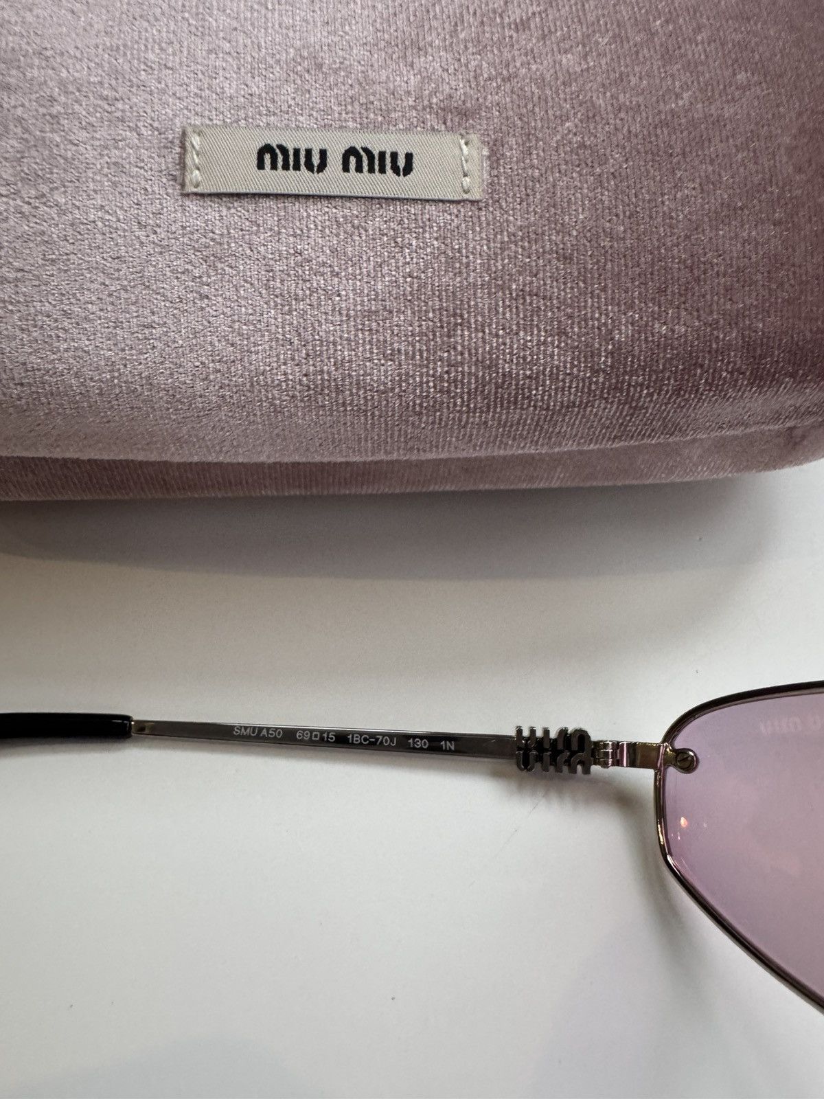 Miu Miu × Vintage NEW Miu Miu sunglasses Miu Miu MU A50S 1BC-70J Size ONE SIZE - 8 Thumbnail