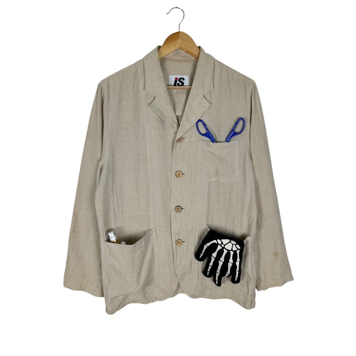 Issey Miyake × Japanese Brand 🌟90s ISSEY MIYAKE IS HEMP JACKET Size US M / EU 48-50 / 2 - 1 Thumbnail